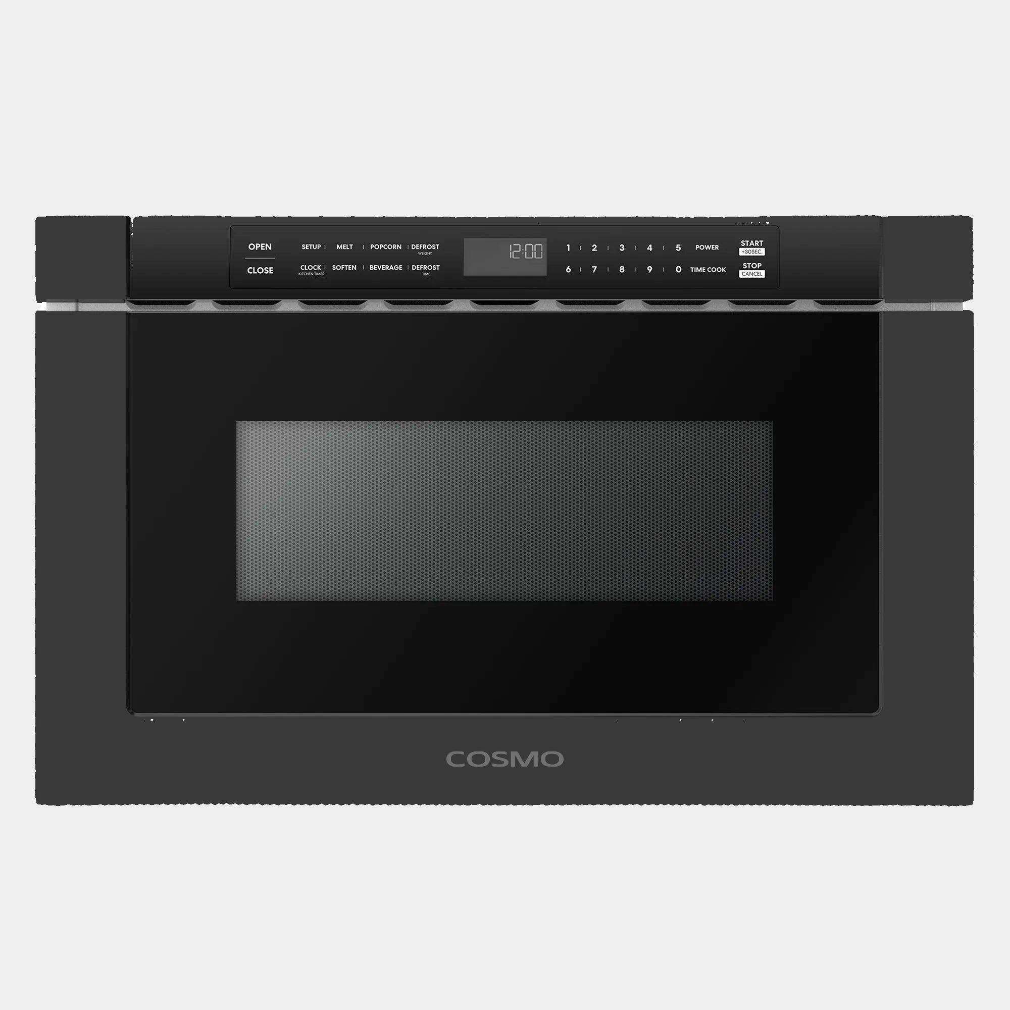 Cosmo Haven 24 in. 1.2 cu.ft Black Built-in Microwave Drawer with Automatic Door | COS-12MWDBK-NH