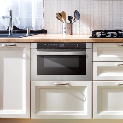 Cosmo Haven 24 in. 1.2 cu.ft Stainless Steel Built-in Microwave Drawer | COS-12MWDSS