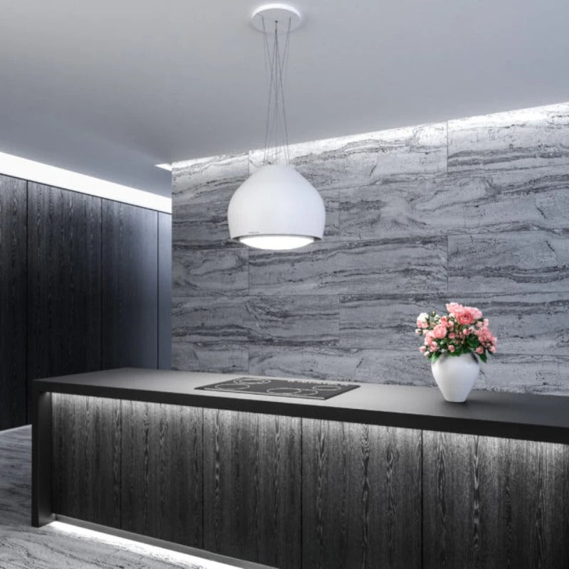 Futuro Dome 21 in. 940 CFM Stainless Steel Island Mount Range Hood with Color Options