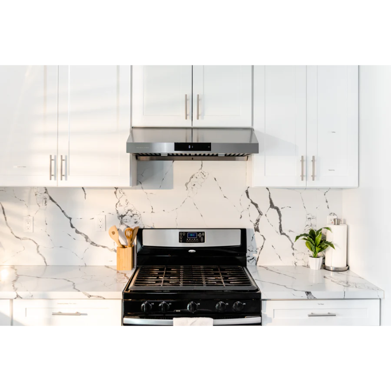 Hauslane 30 in. 860 CFM Stainless Steel Under Cabinet Range Hood with Color Options | UC-PS18SS-30