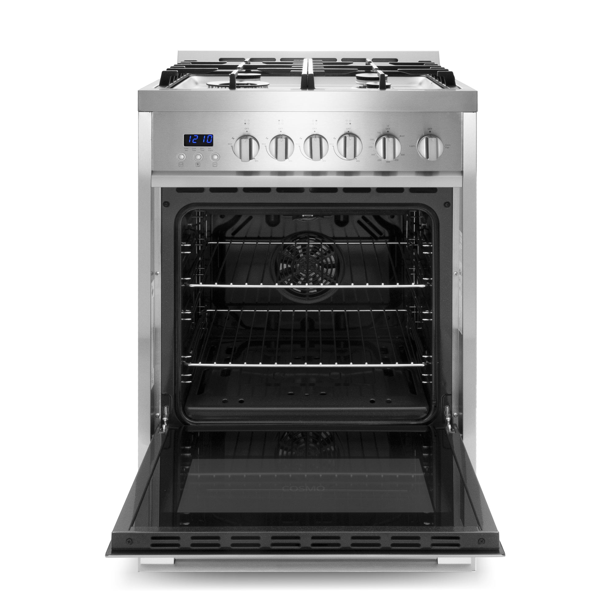 Cosmo Nebula 24 in. 2.73 cu. ft. 4-Burner Stainless Steel Gas Range | COS-244AGC