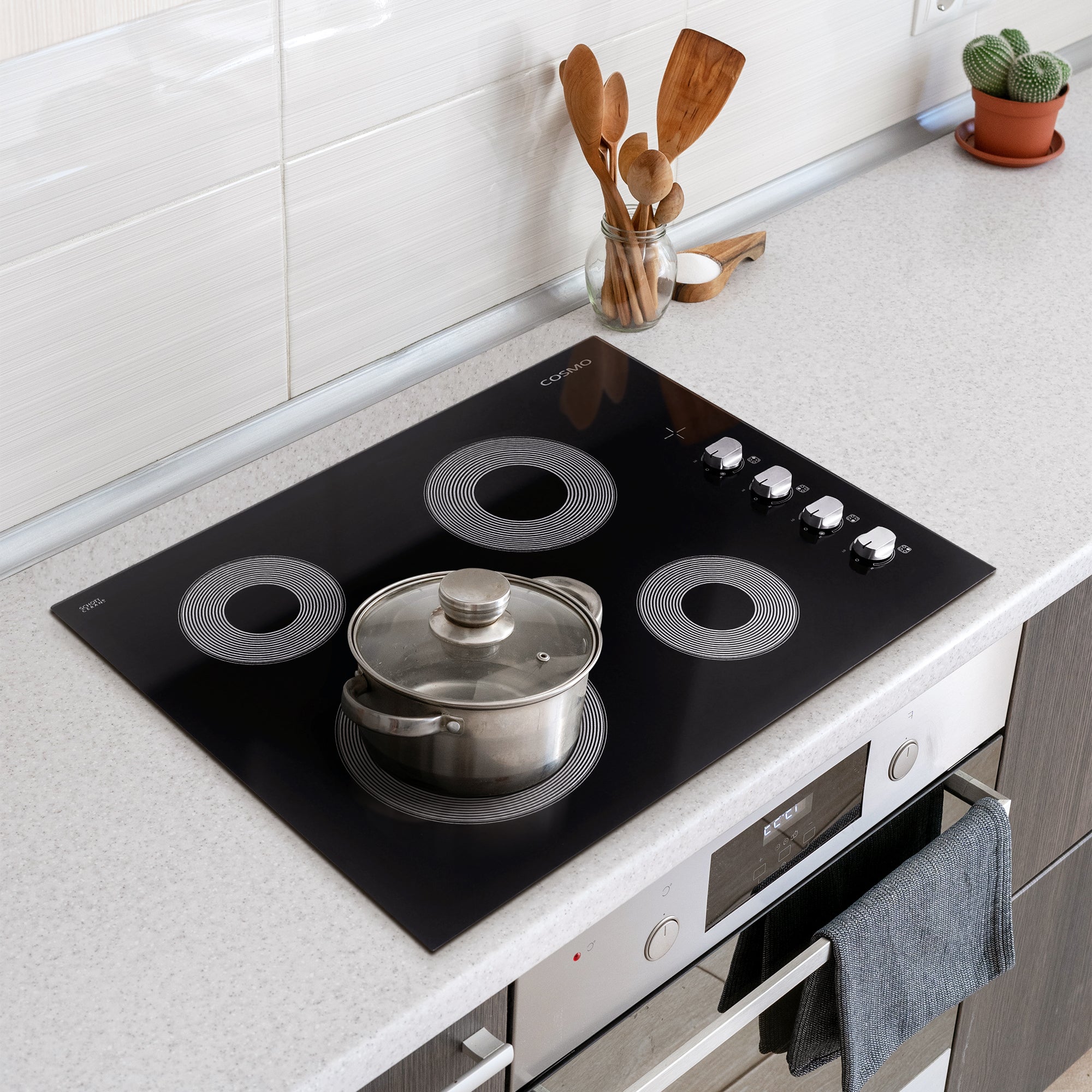 Cosmo 24 in. 4-Burner Ceramic Glass Electric Cooktop | COS-244ECC