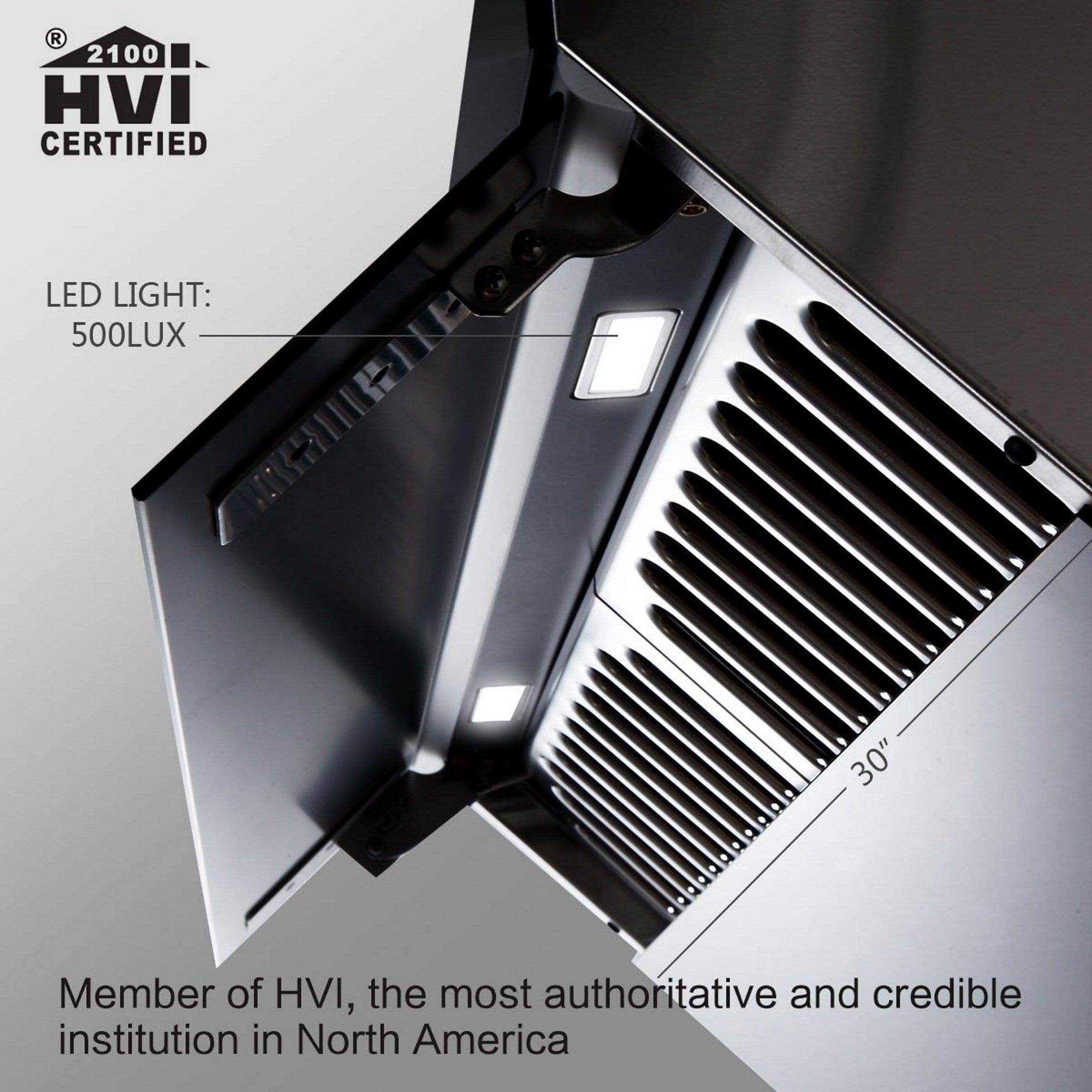 Fotile Slant Vent Series 30 in. 850 CFM Wall Mount Range Hood with Touchscreen | JQG7501