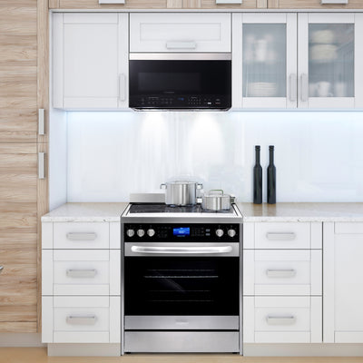 Cosmo Stellar 30 in. 1.6 cu. ft. Black Over the Range Microwave | COS-3016ORM1SS