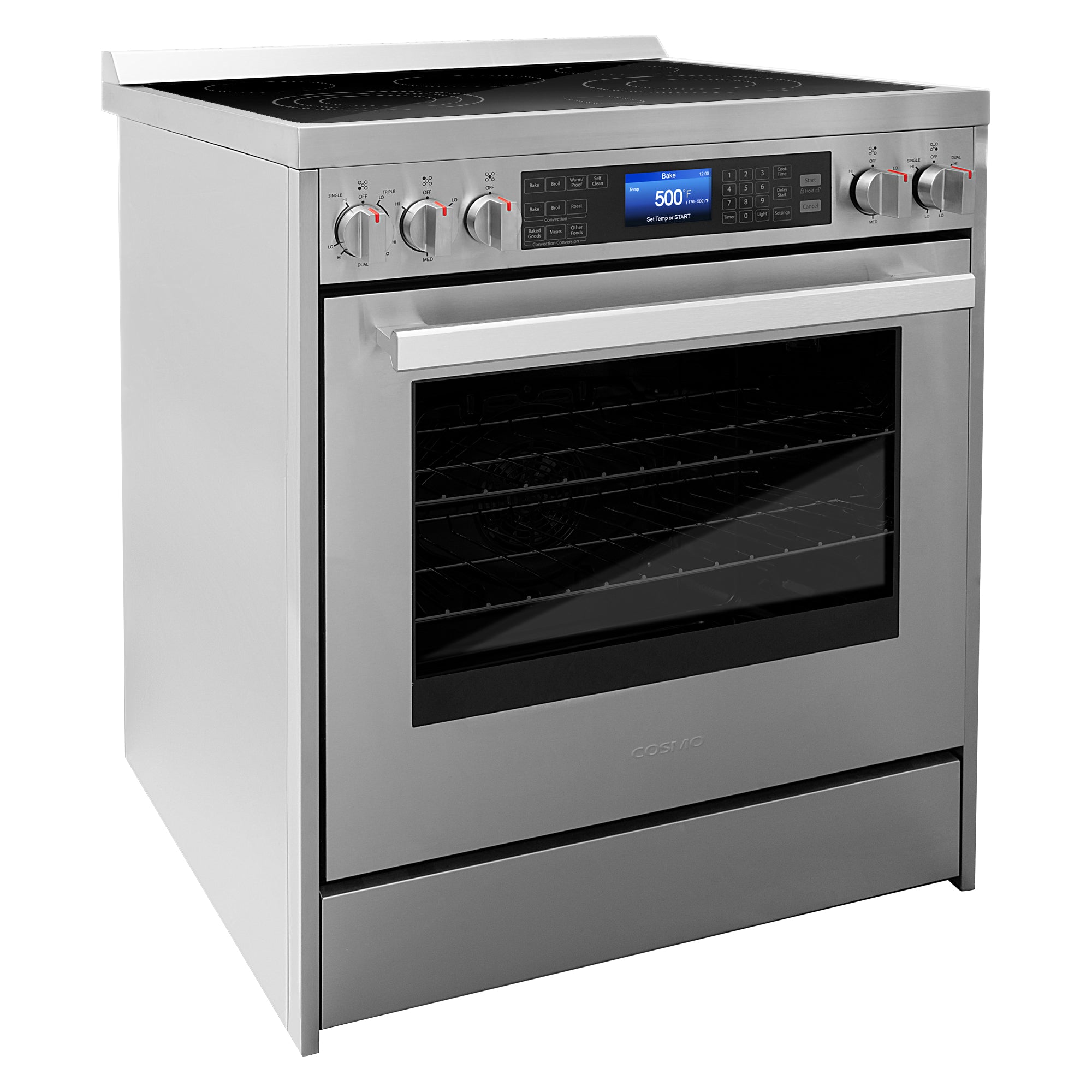 Cosmo Package - 30 in. Electric Range, Dishwasher, Refrigerator, Wine Cooler and Microwave | COS-5PKG-238