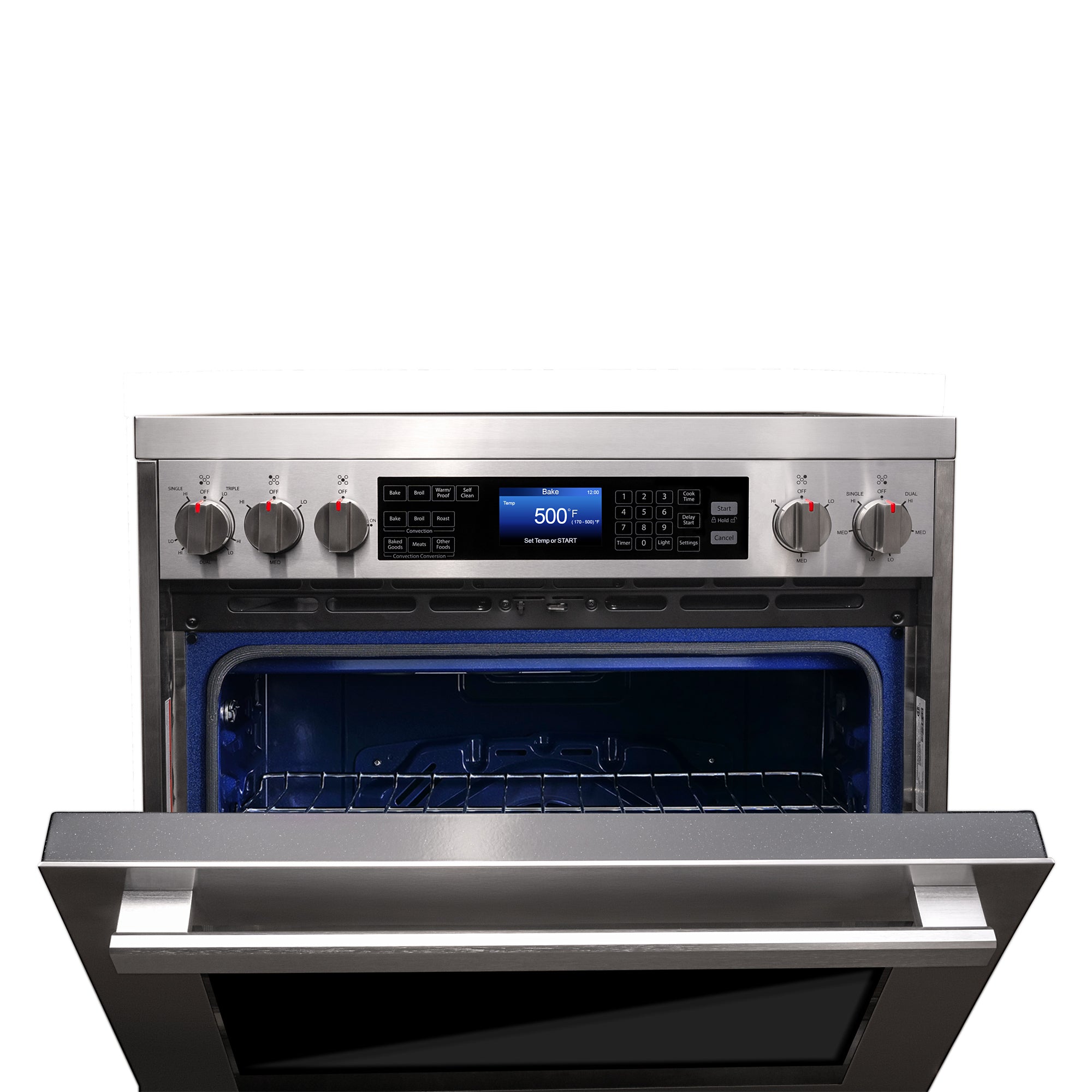 Cosmo Vista 30 in. 5 cu. ft. 5-Burner Stainless Steel Electric Range with Self-Clean | COS-305AERC