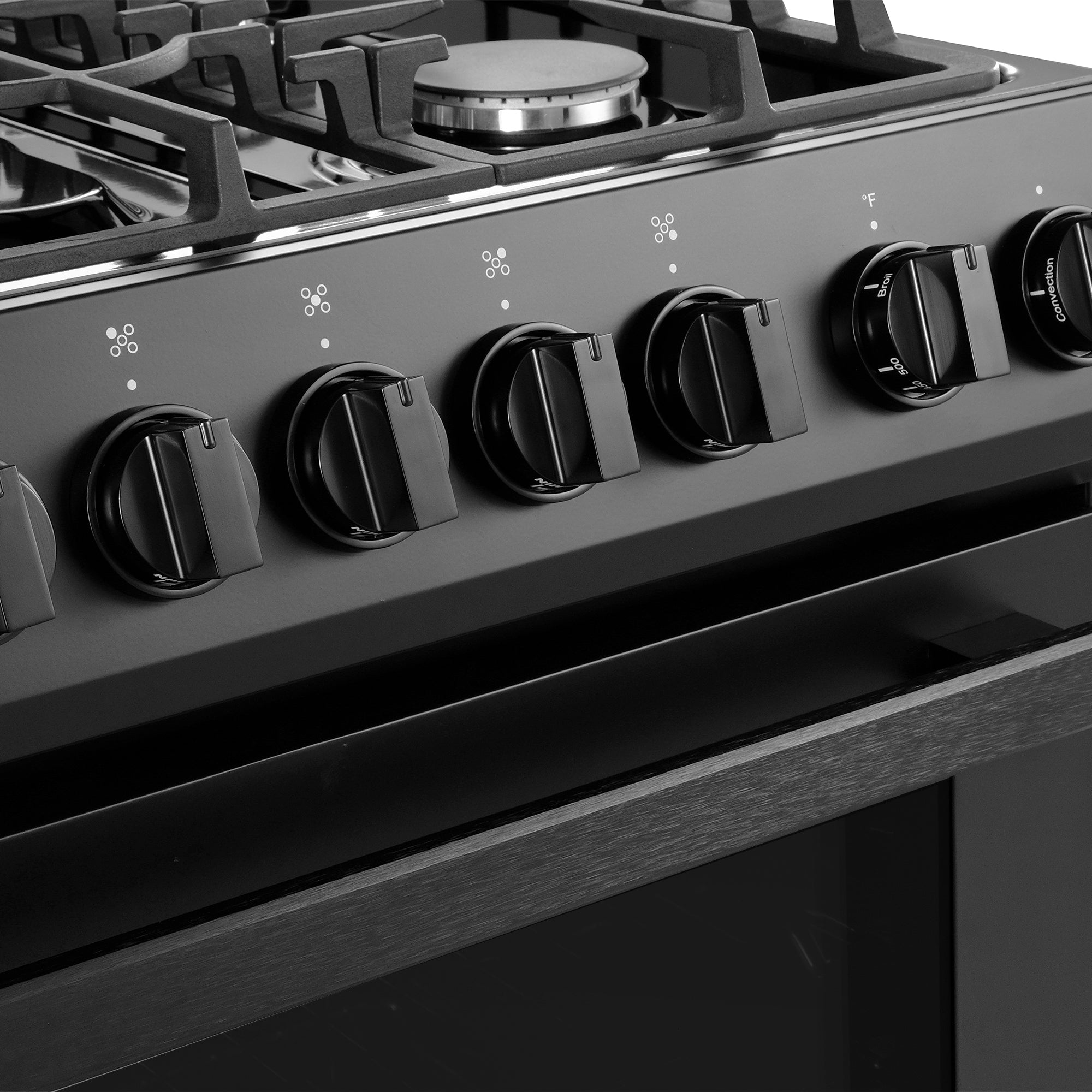 Cosmo Nebula 30 in. 5.0 cu. ft. 5-Burner Black Gas Range with Storage Drawer | COS-305AGC-BK