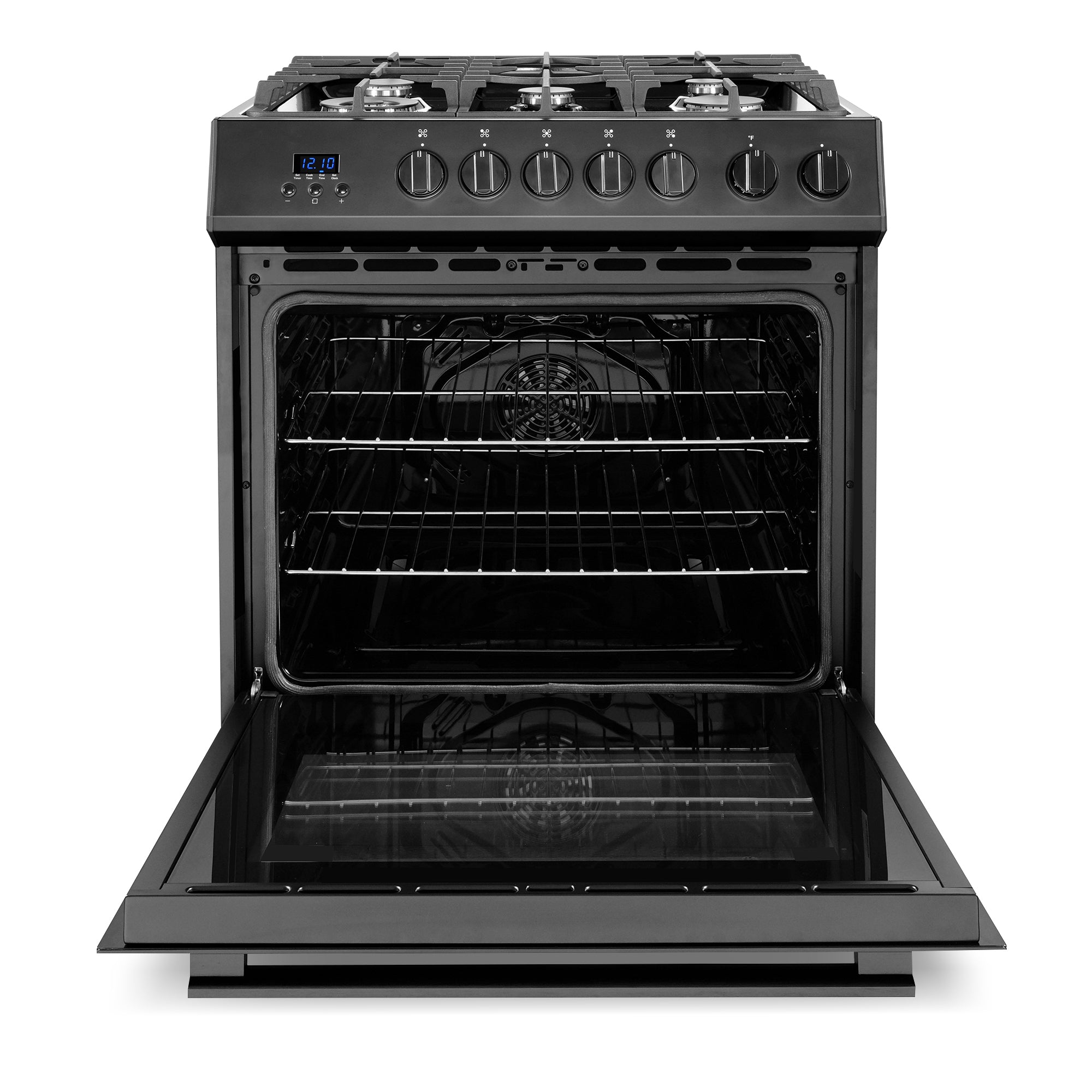 Cosmo Nebula 30 in. 5.0 cu. ft. 5-Burner Black Gas Range with Storage Drawer | COS-305AGC-BK