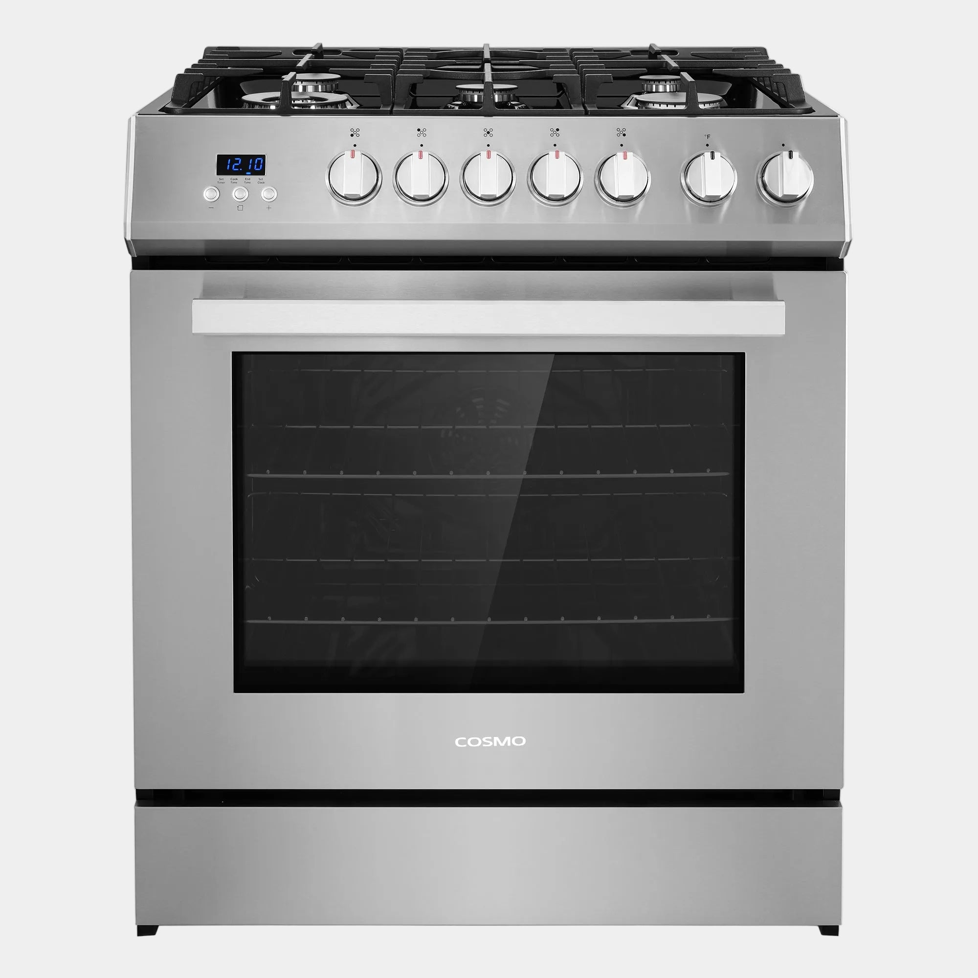 Cosmo Nebula 30 in. 5.0 cu. ft. 5-Burner Stainless Steel Gas Range with Storage Drawer | COS-305AGC