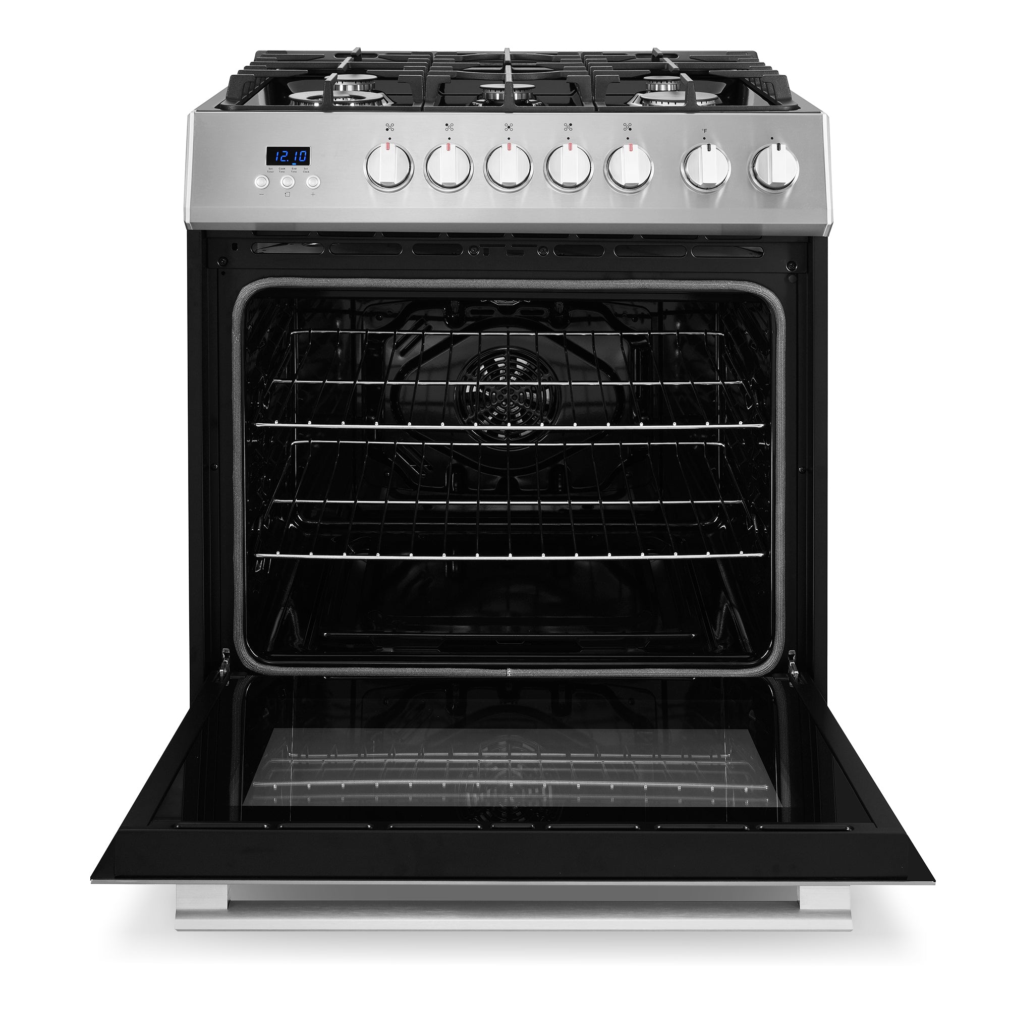 Cosmo Nebula 30 in. 5.0 cu. ft. 5-Burner Stainless Steel Gas Range with Storage Drawer | COS-305AGC
