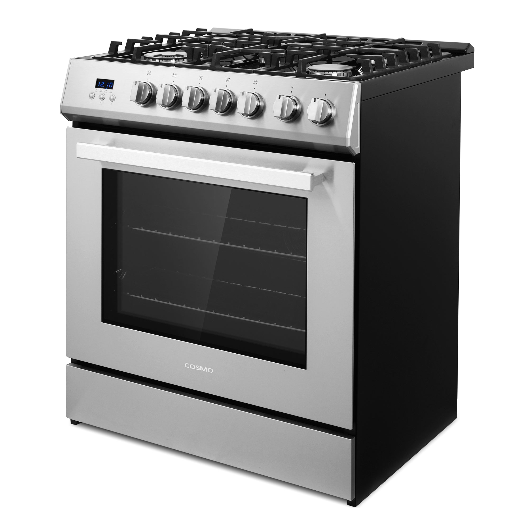 Cosmo Nebula 30 in. 5.0 cu. ft. 5-Burner Stainless Steel Gas Range with Storage Drawer | COS-305AGC