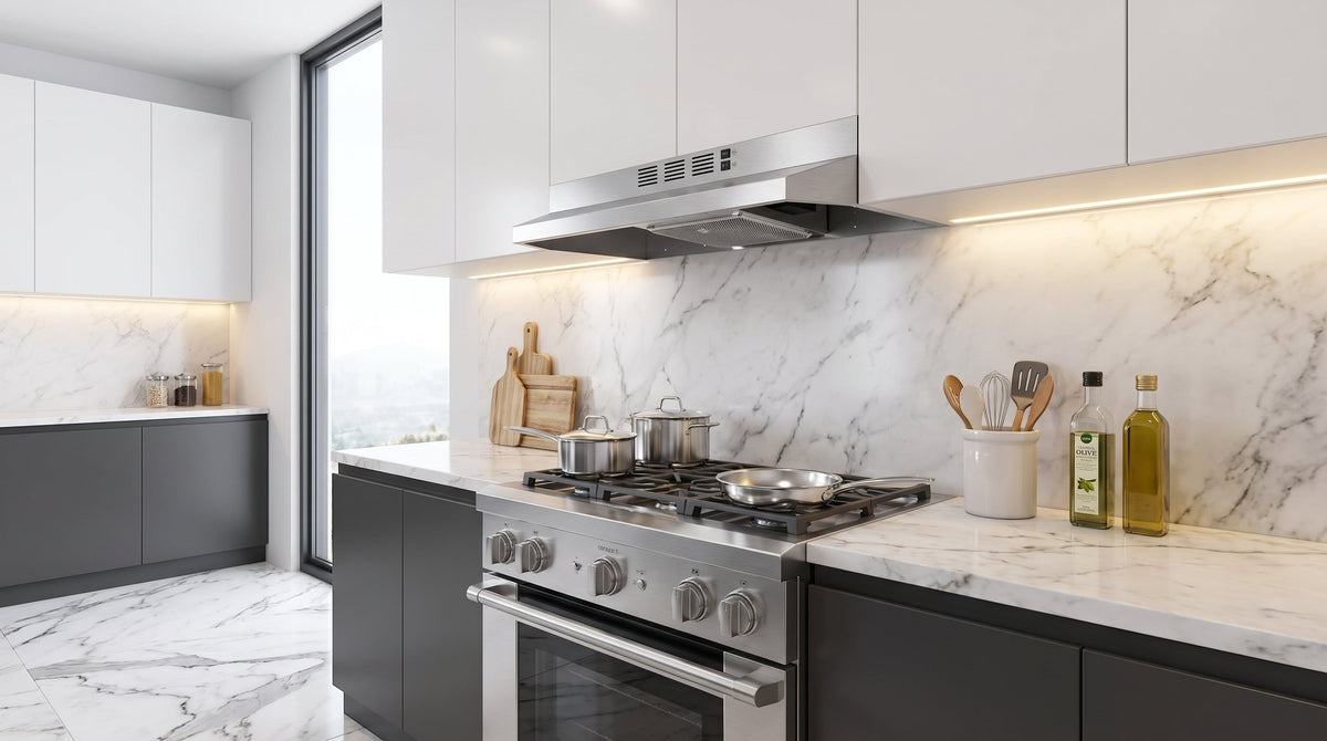 Forno Cappa 30 in. 200 CFM Stainless Steel Convertible Under Cabinet Range Hood | FRHUC5200-30