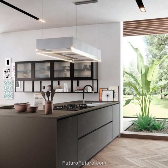 Futuro Perimeter 48 in. 940 CFM Stainless Steel Island Mount Range Hood With Color Options