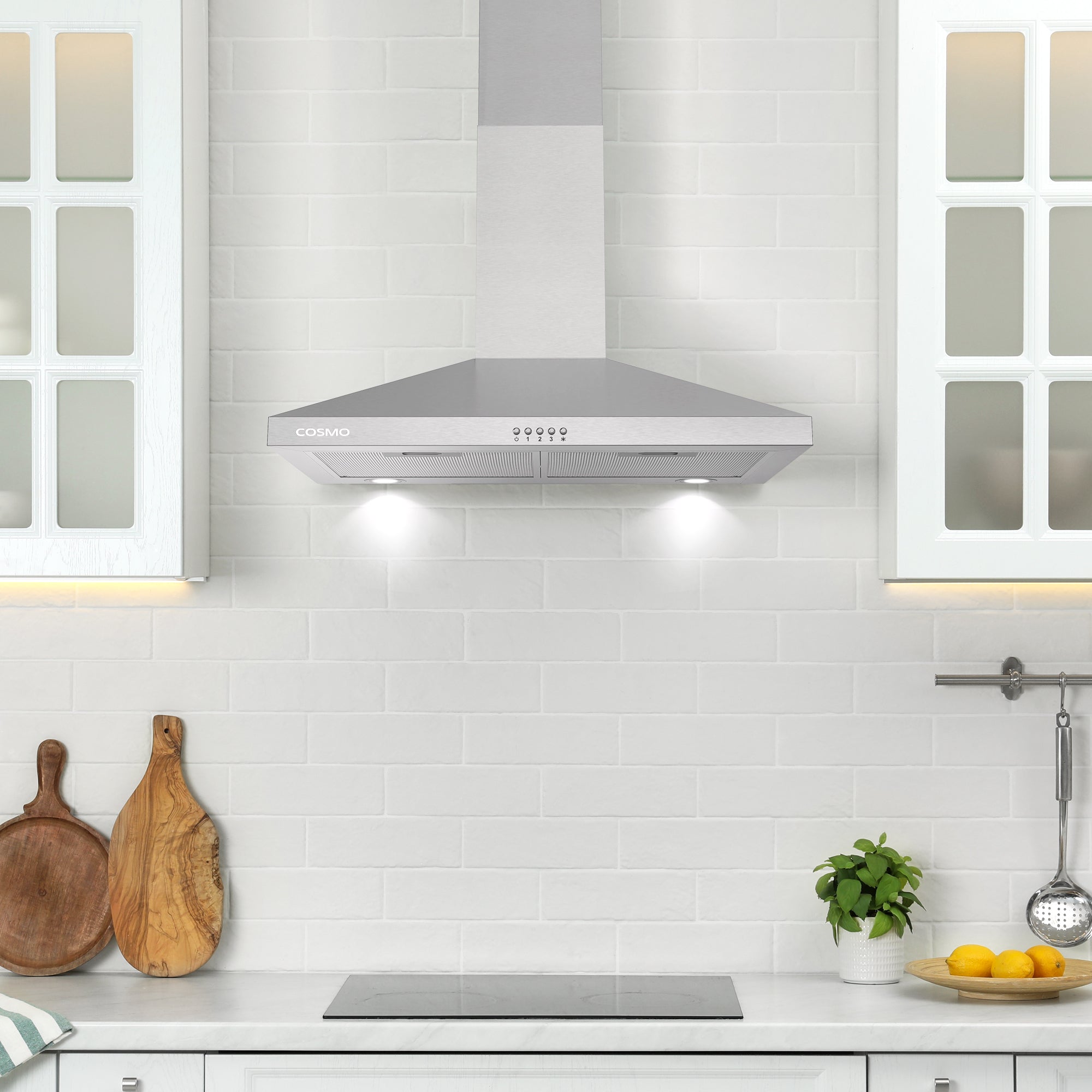 Cosmo Nebula 30 in. 250 CFM Stainless Steel Wall Mount Range Hood | COS-63024P