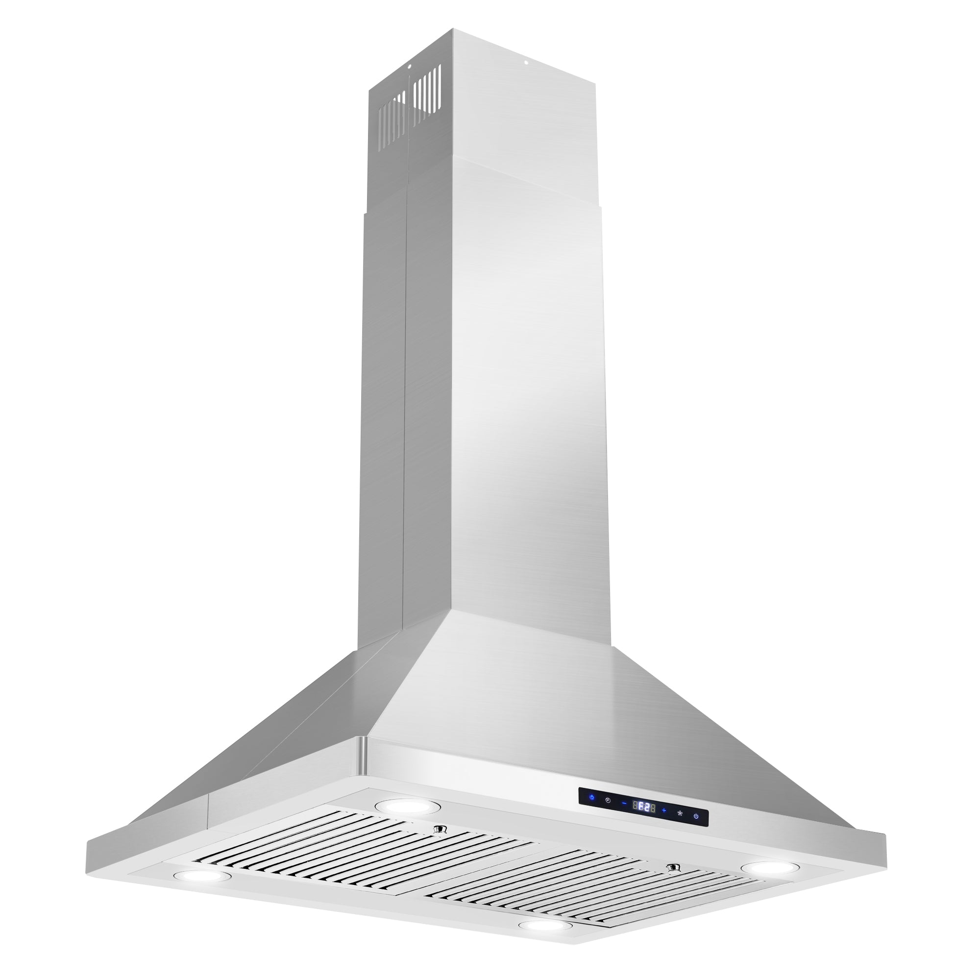 Cosmo Lumin 30 in. 380 CFM Stainless Steel Island Mount Range Hood, Touch Controls | COS-63ISS75