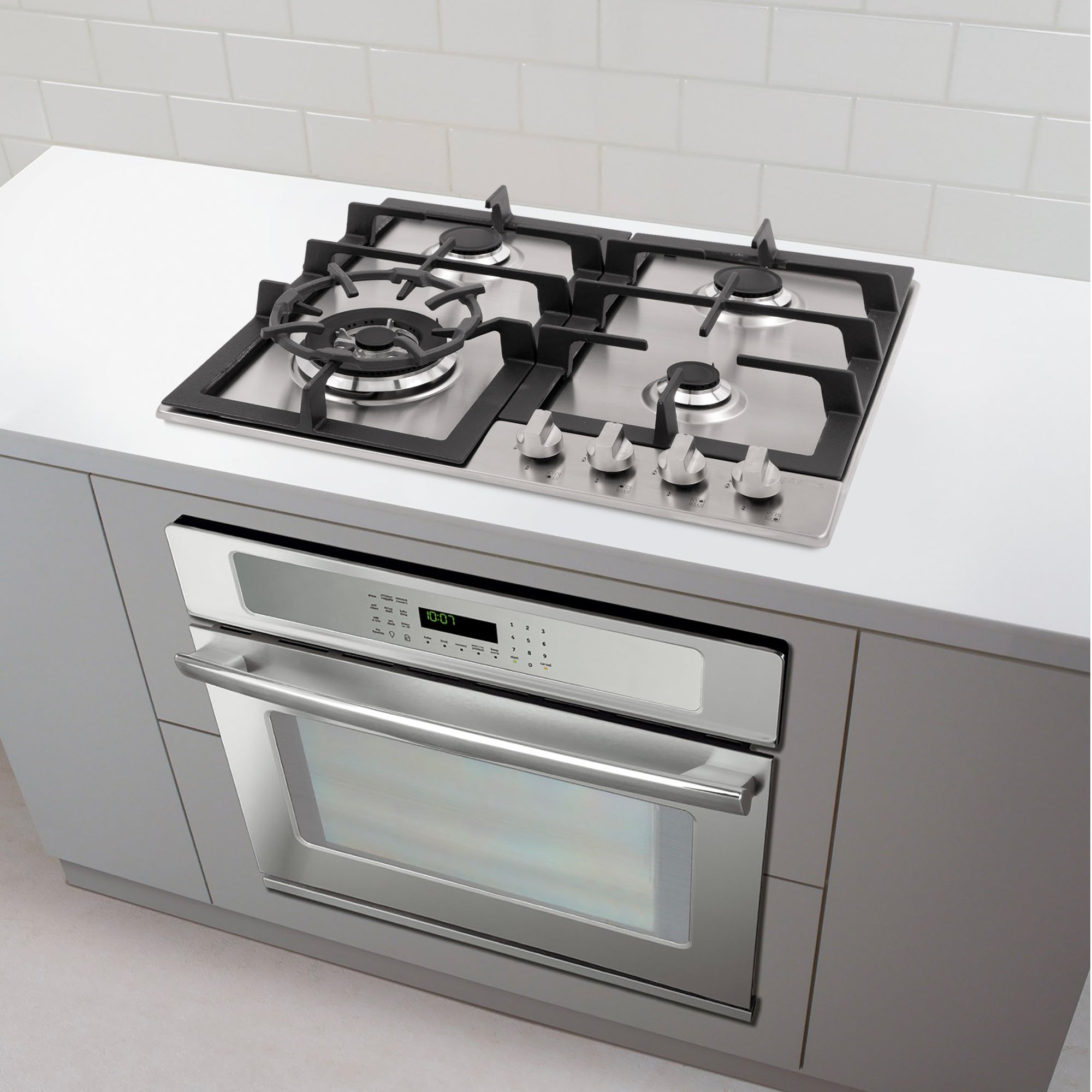 Cosmo 24 in. Stainless Steel Gas Cooktop with 4 Burners | COS-640STX-E