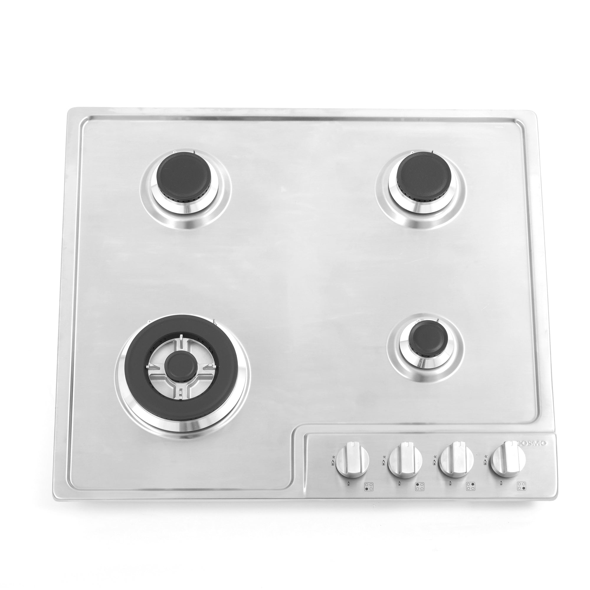 Cosmo 24 in. Stainless Steel Gas Cooktop with 4 Burners | COS-640STX-E