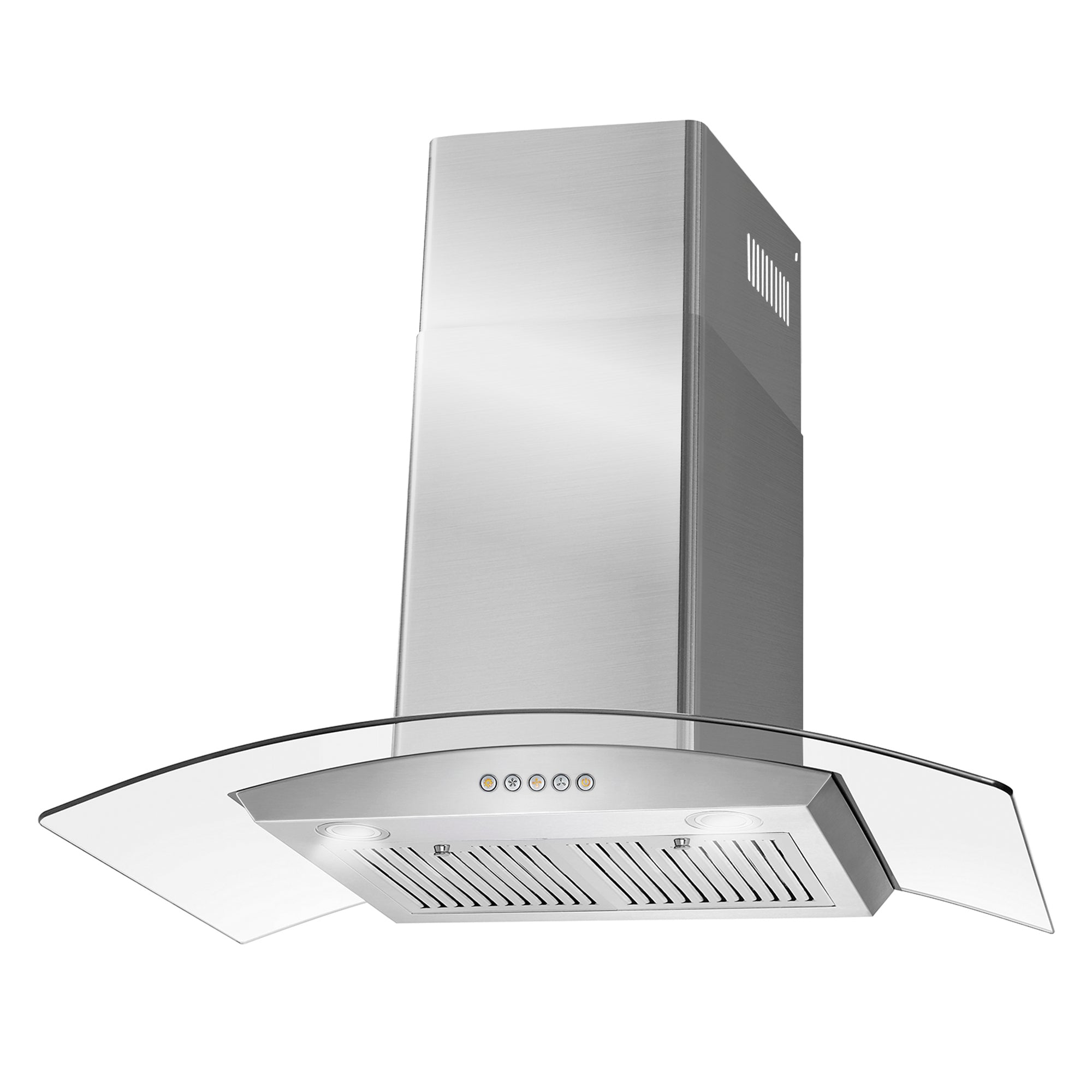 Cosmo Vista 36 in. 380 CFM Ductless Stainless Steel Wall Mount Range Hood, Button Controls | COS-668A900-DL