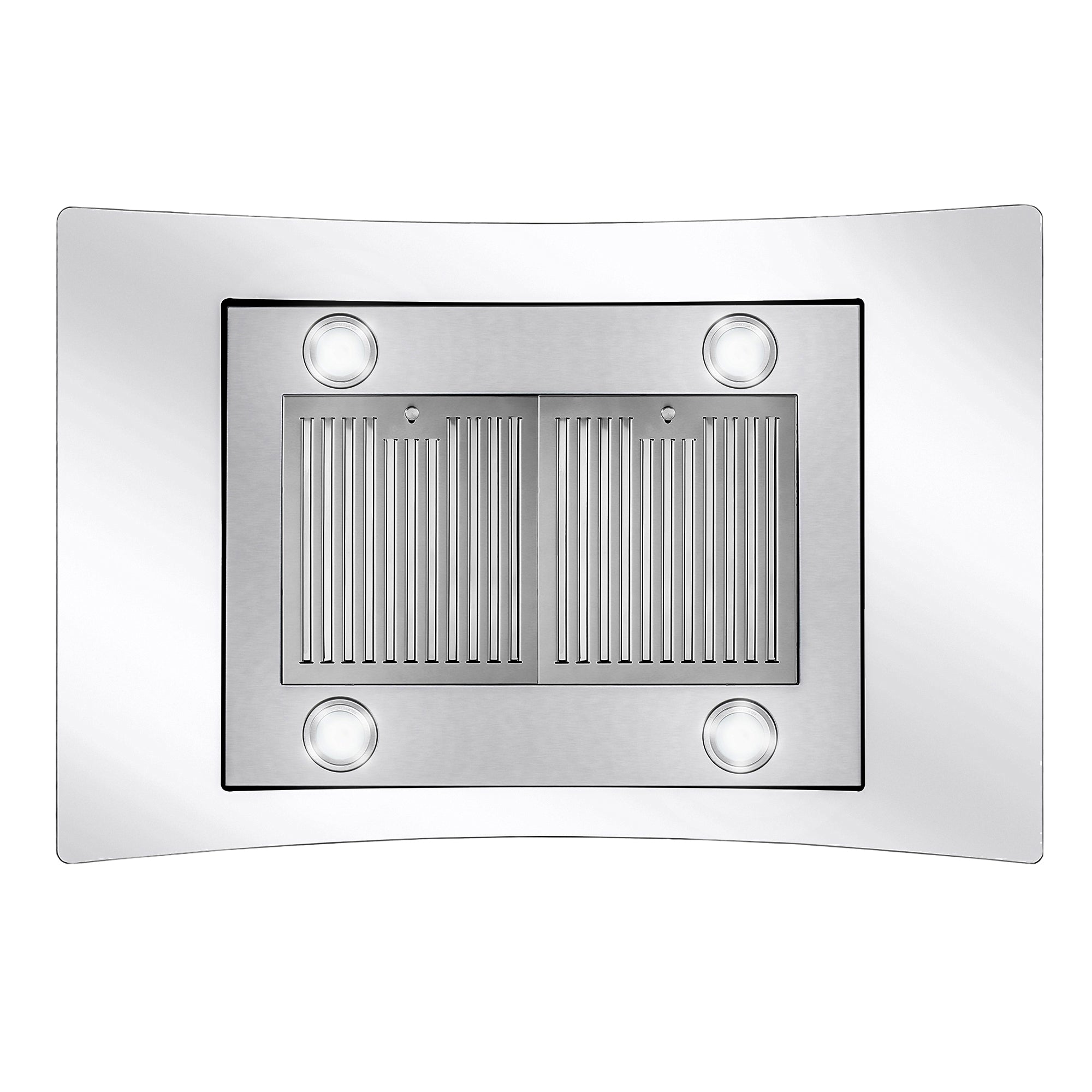 Cosmo Lumin 36 in. 380 CFM Ductless Stainless Steel Island Mount Range Hood, Touch Controls | COS-668ICS900-DL