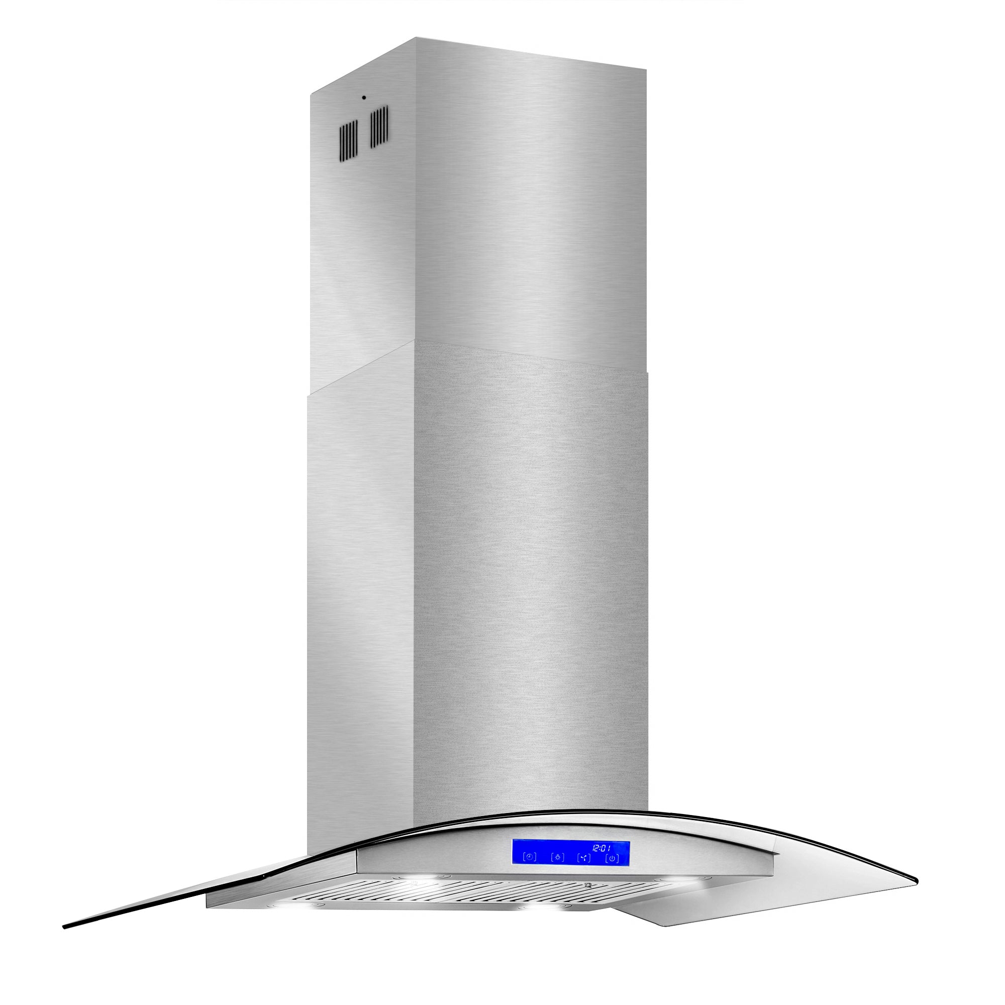 Cosmo Lumin 36 in. 380 CFM Ductless Stainless Steel Island Mount Range Hood, Touch Controls | COS-668ICS900-DL