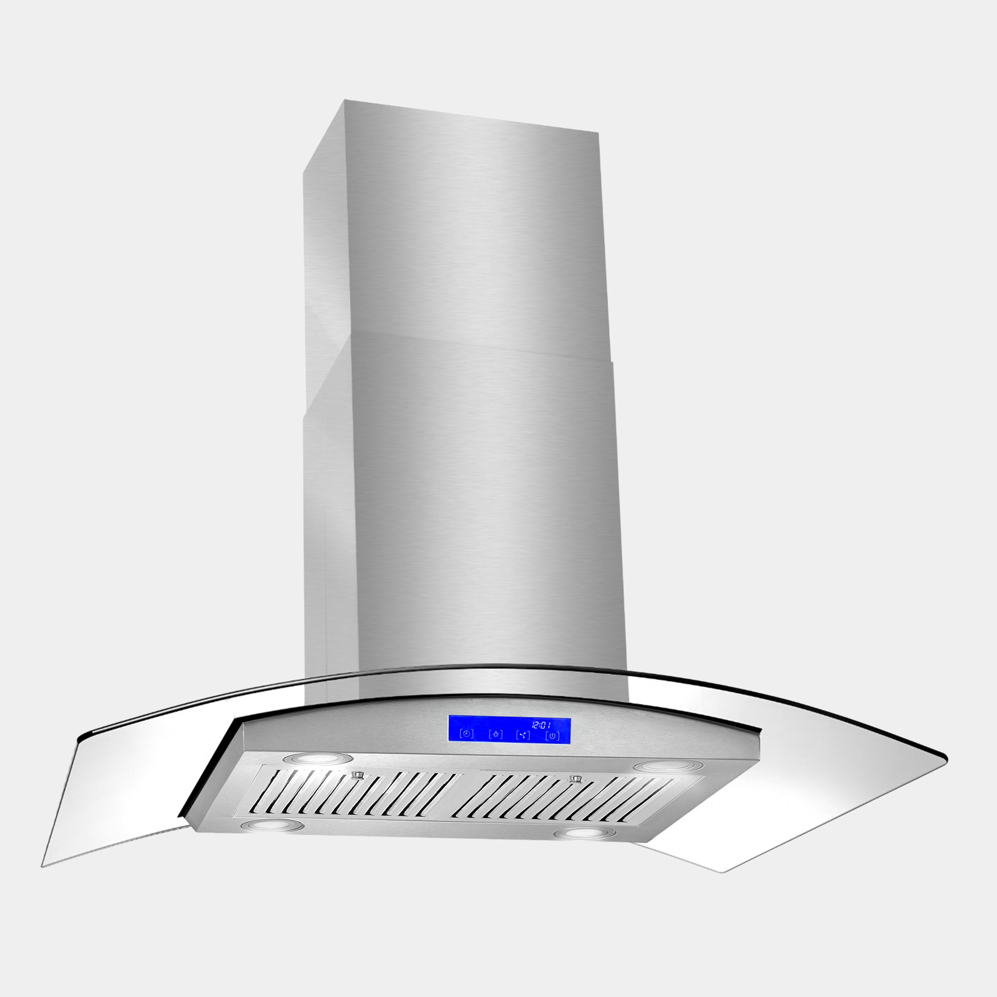 Cosmo Lumin 36 in. 380 CFM Ductless Stainless Steel Island Mount Range Hood, Touch Controls | COS-668ICS900-DL