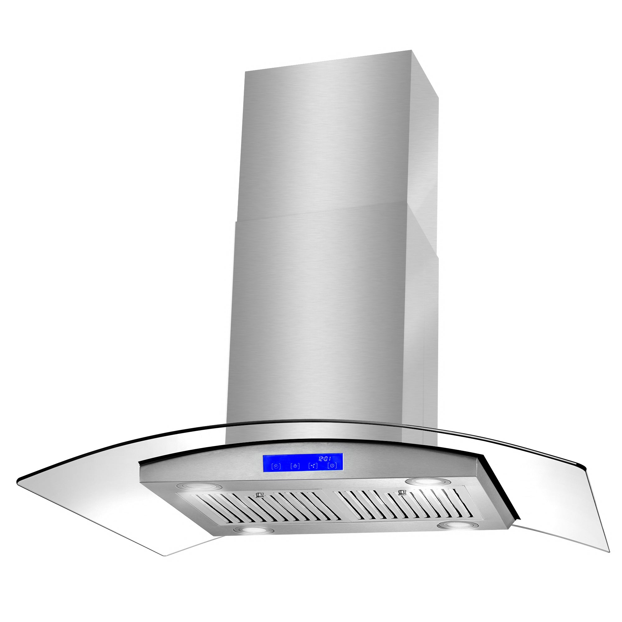 Cosmo Lumin 36 in. 380 CFM Ductless Stainless Steel Island Mount Range Hood, Touch Controls | COS-668ICS900-DL