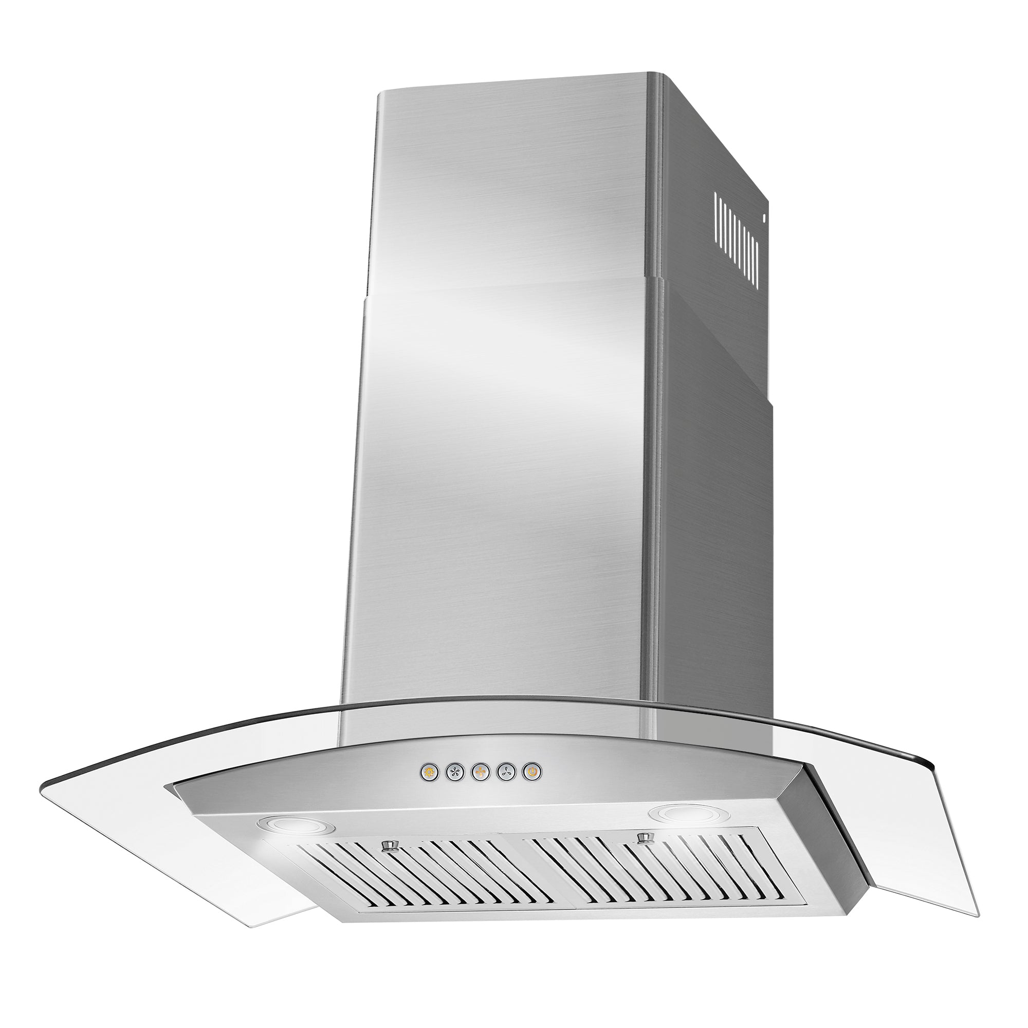 Cosmo Vista 30 in. 380 CFM Ductless Stainless Steel Wall Mount Range Hood, Button Controls | COS-668WRC75-DL