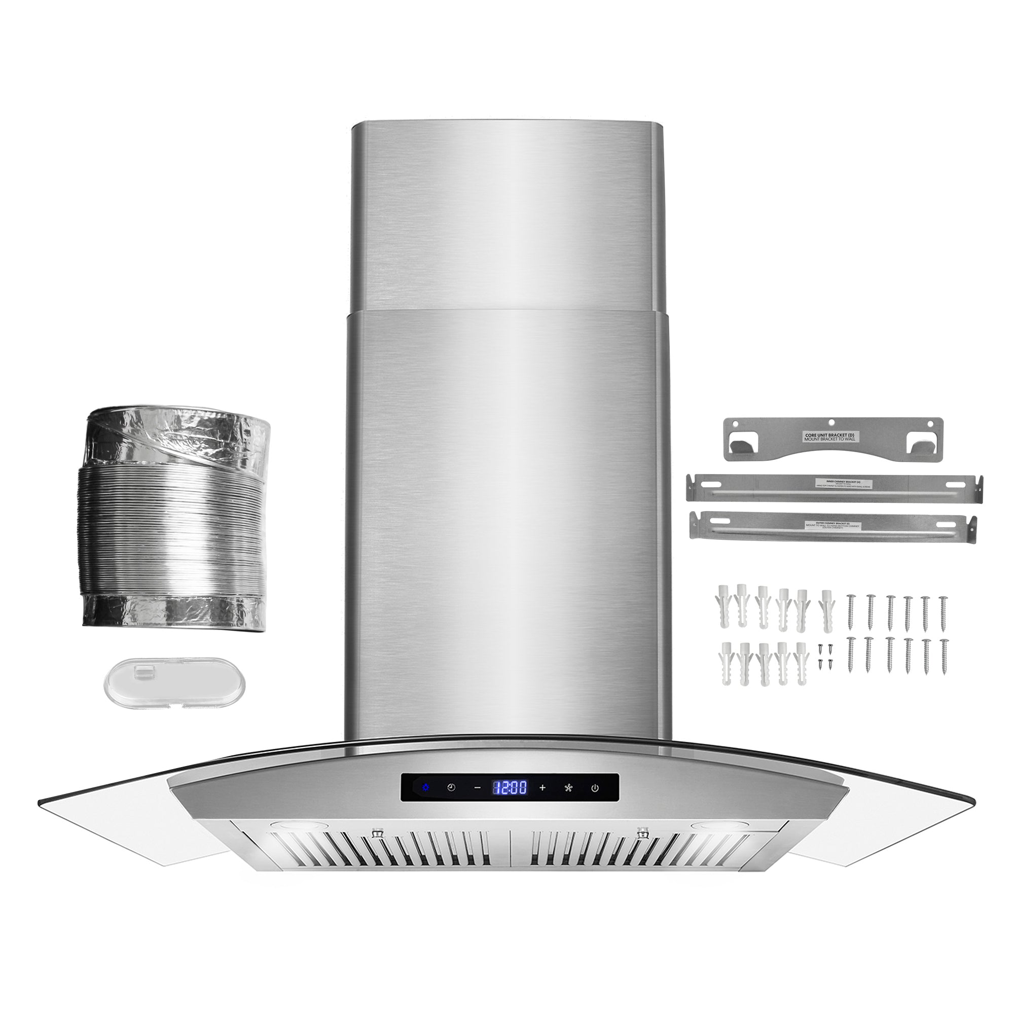 Cosmo Vista 30 in. 380 CFM Stainless Steel Wall Mount Range Hood, Touch Controls | COS-668WRCS75