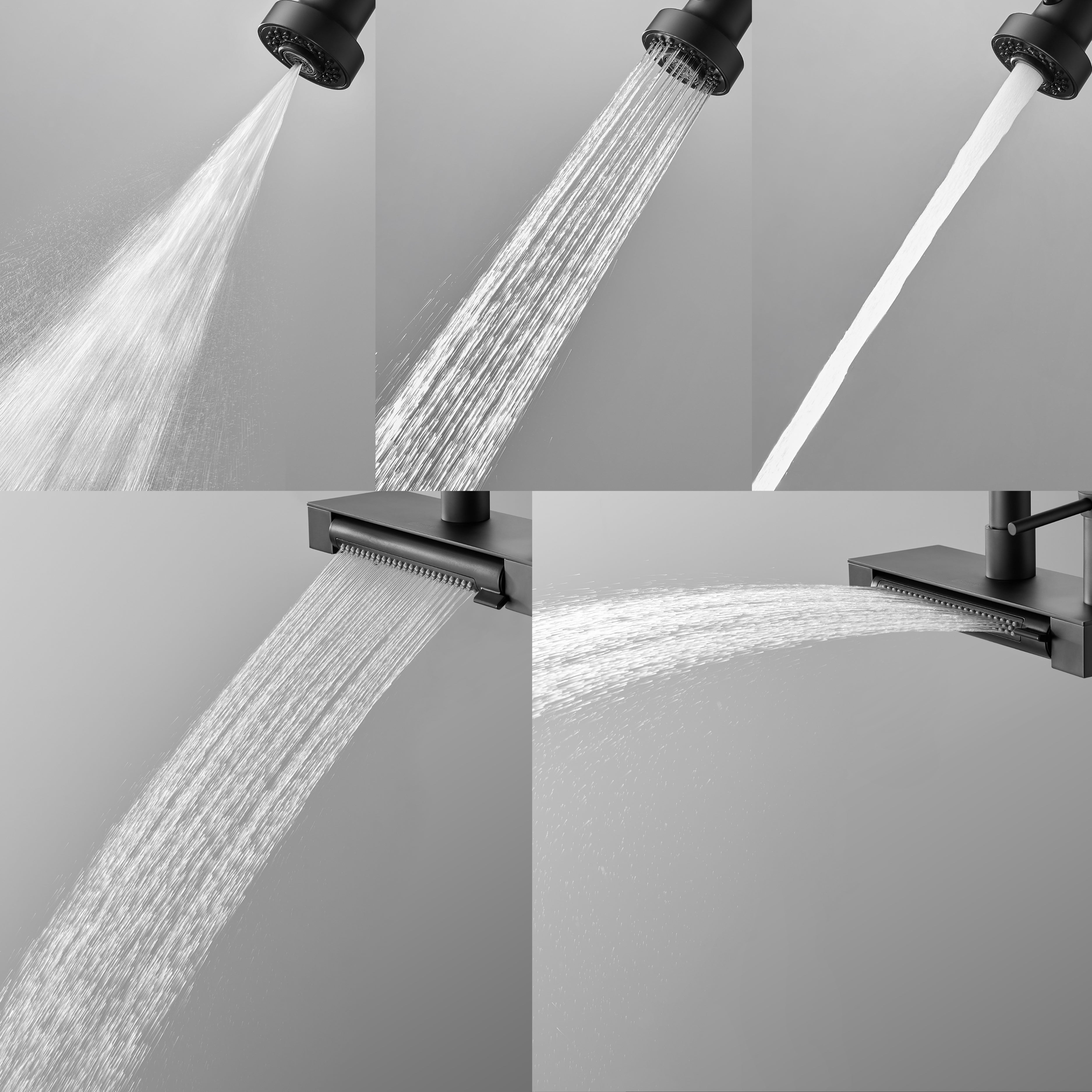 FORNO ACQUA 4 function pull-Down Waterfall Kitchen Faucet