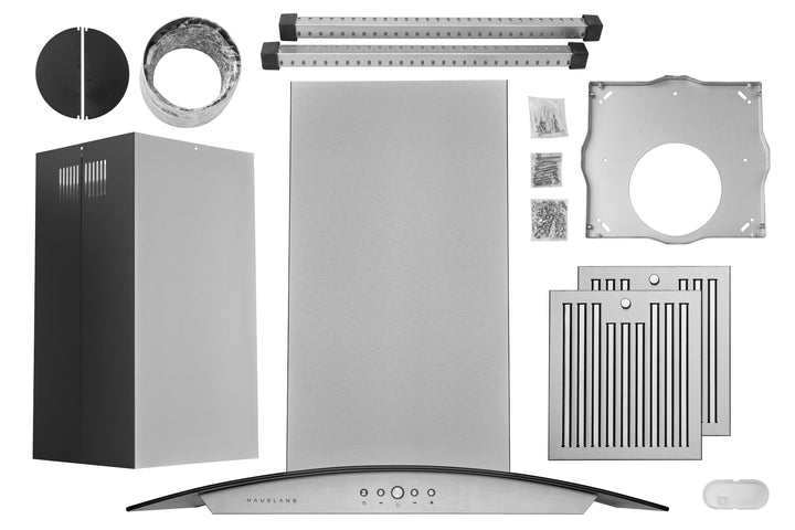 Hauslane Chef Series 30 in. 1000 CFM Stainless Steel Island Mount Range Hood | IS-200SS-30