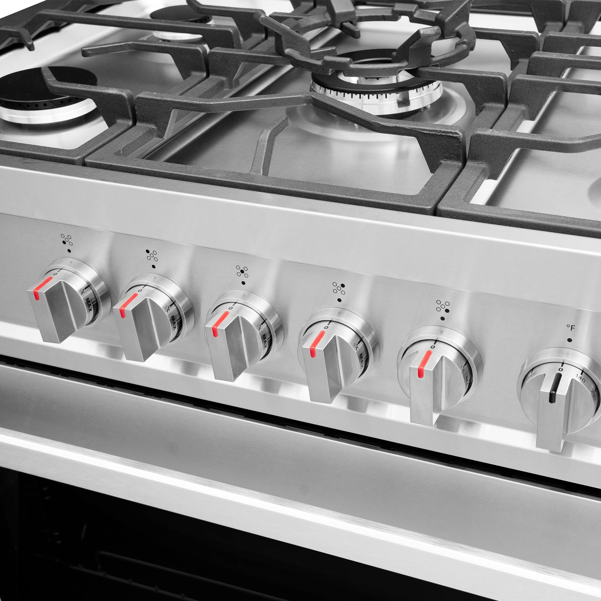 Cosmo Nebula 36 in. 3.8 cu. ft. 5-Burner Stainless Steel Gas Range with Storage Drawer | COS-965AGC