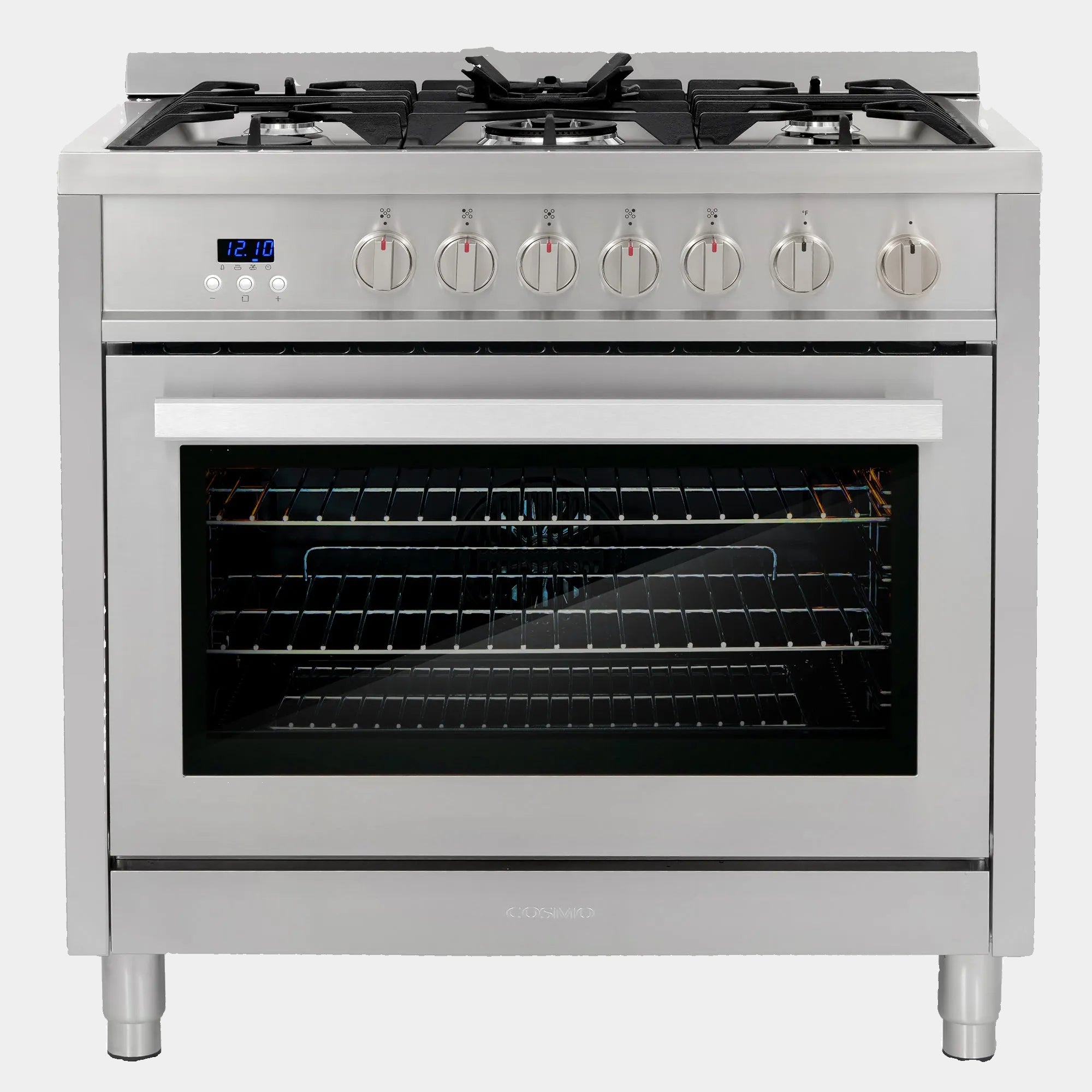 Cosmo Nebula 36 in. 3.8 cu. ft. 5-Burner Stainless Steel Gas Range | COS-965AGFC