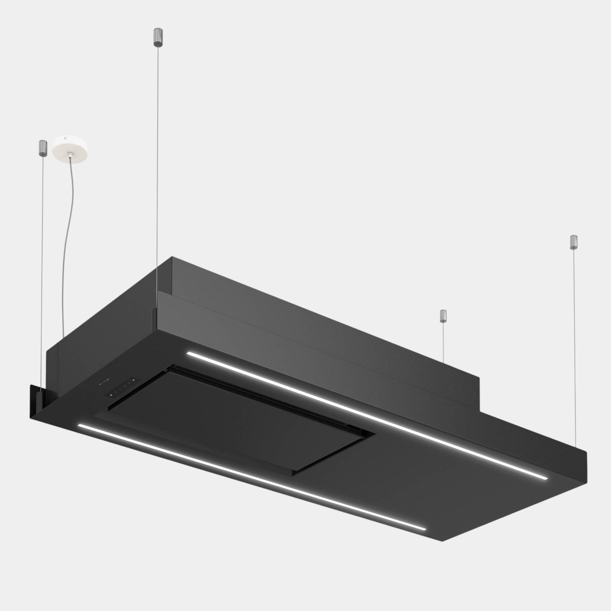 Futuro Horizon 48 in. 940 CFM Black Island Mount Range Hood | IS48HORIZON-BLK