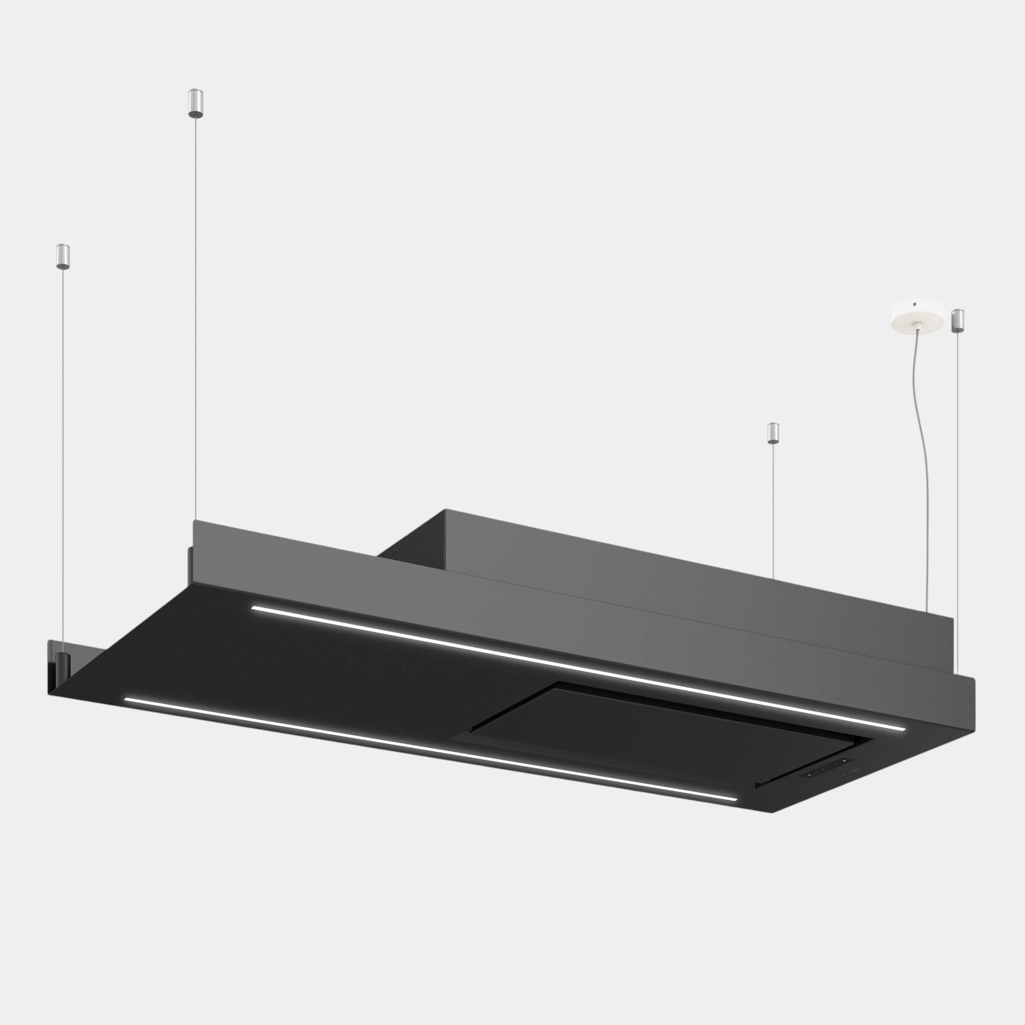Futuro Horizon 48 in. 940 CFM Black Island Mount Range Hood | IS48HORIZON-BLK
