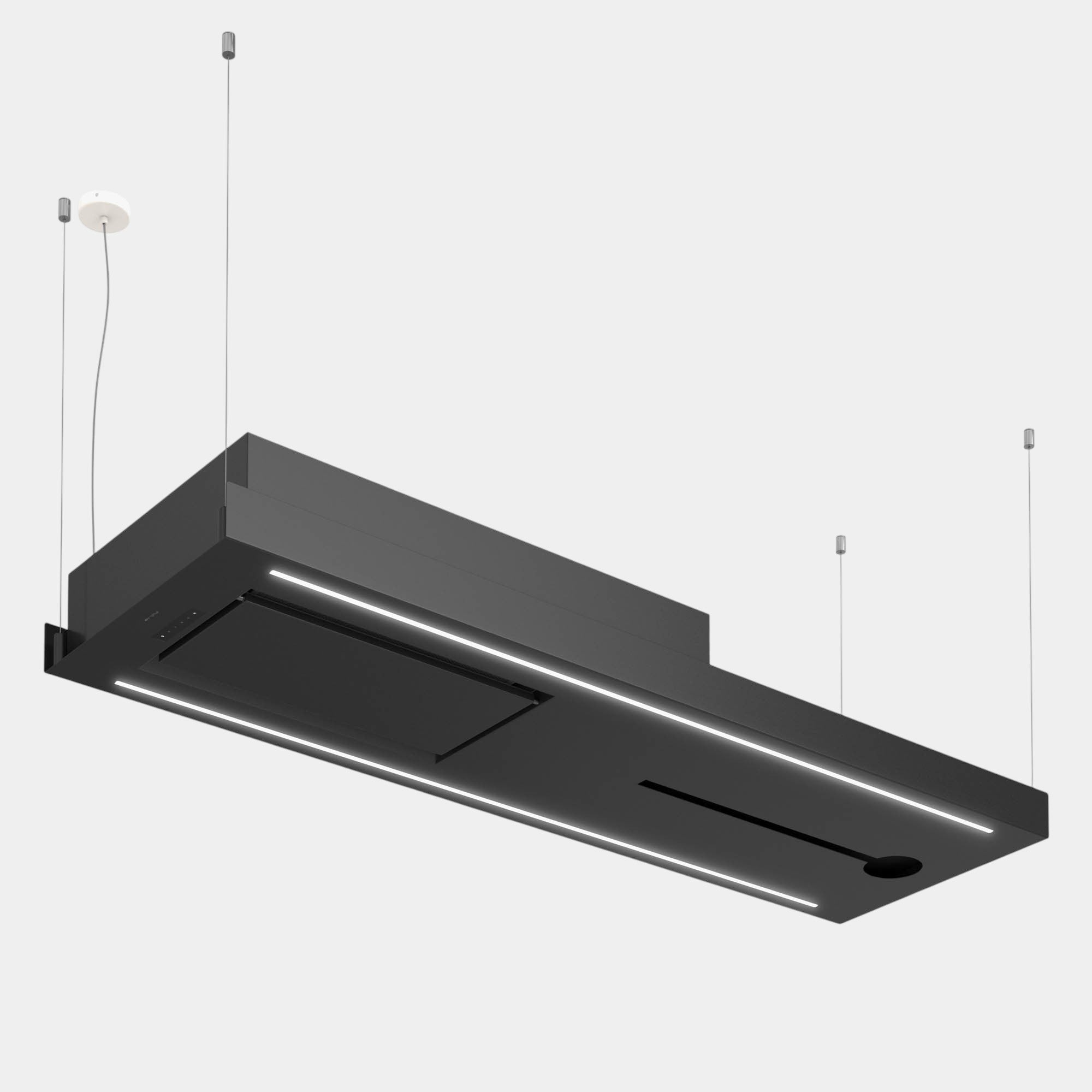 Futuro Horizon Bar 63 in. 940 CFM Black Island Mount Range Hood | IS63HORIZON-BAR
