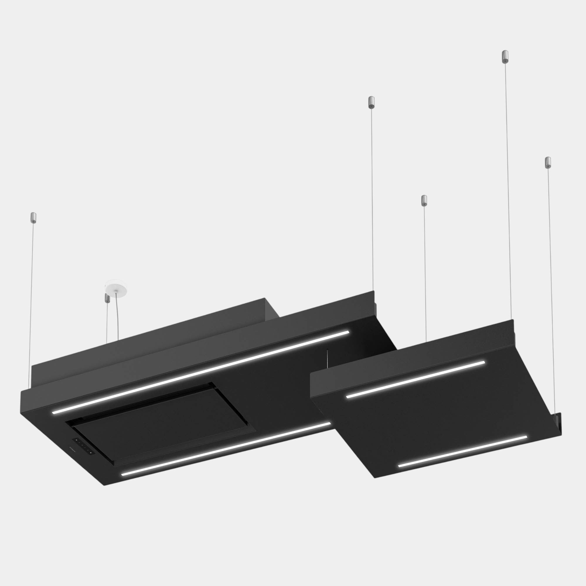 Futuro Horizon Shelf 63 in. 940 CFM Black Island Mount Range Hood | IS63HORIZON-SHELF
