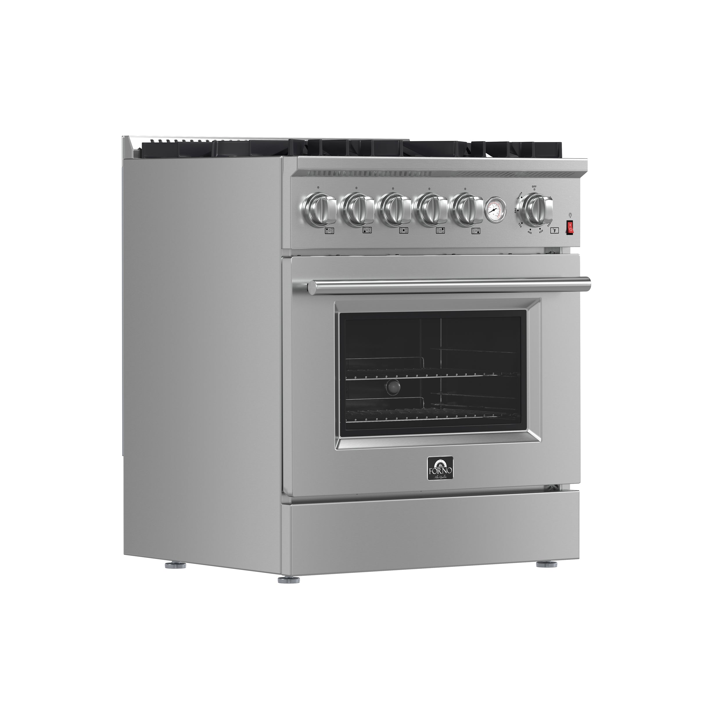 Forno Giovanni 30 in. 4.32 cu.ft. Stainless Steel Gas Range with Griddle and Air Fry | FFSGS6274-30