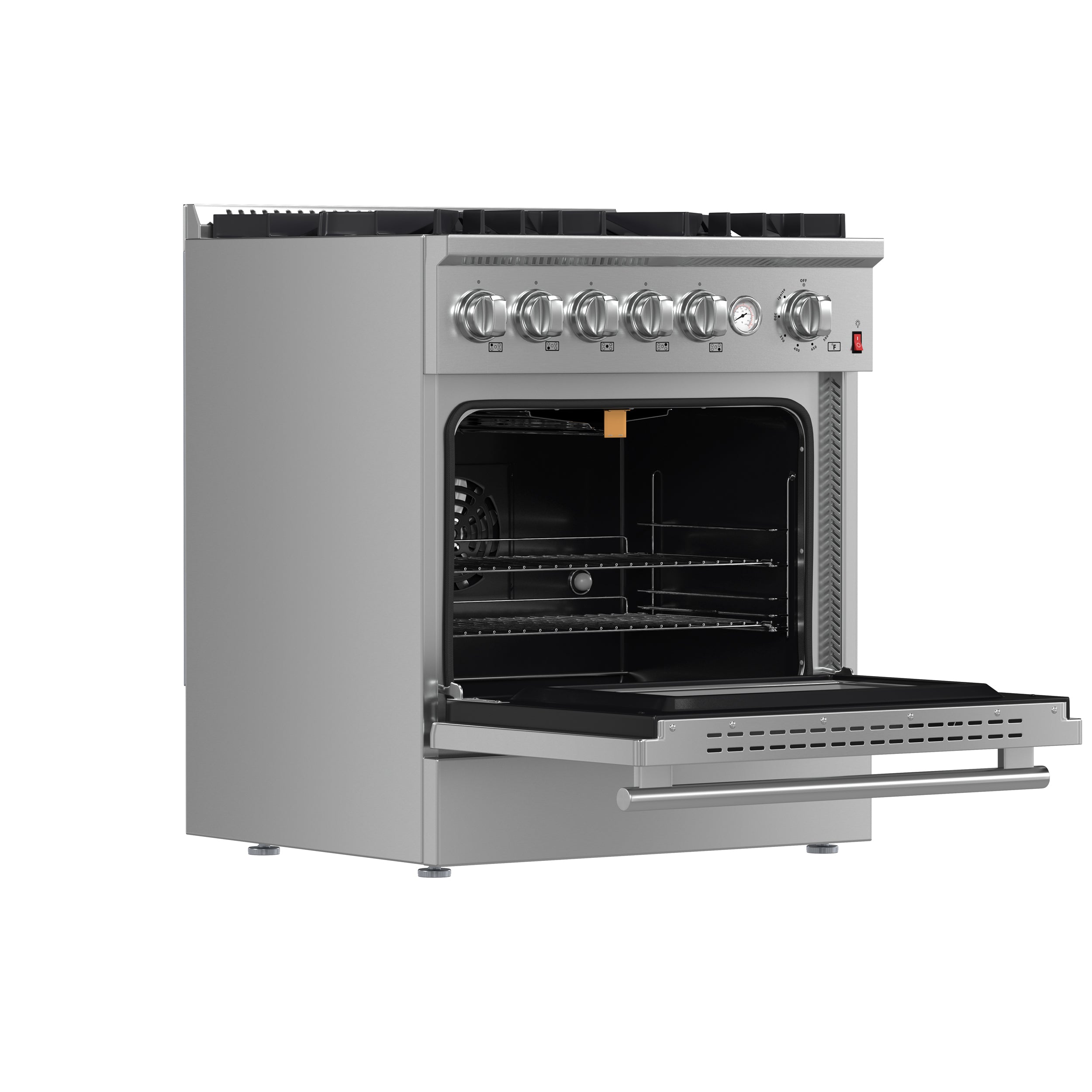 Forno Giovanni 30 in. 4.32 cu.ft. Stainless Steel Gas Range with Griddle and Air Fry | FFSGS6274-30
