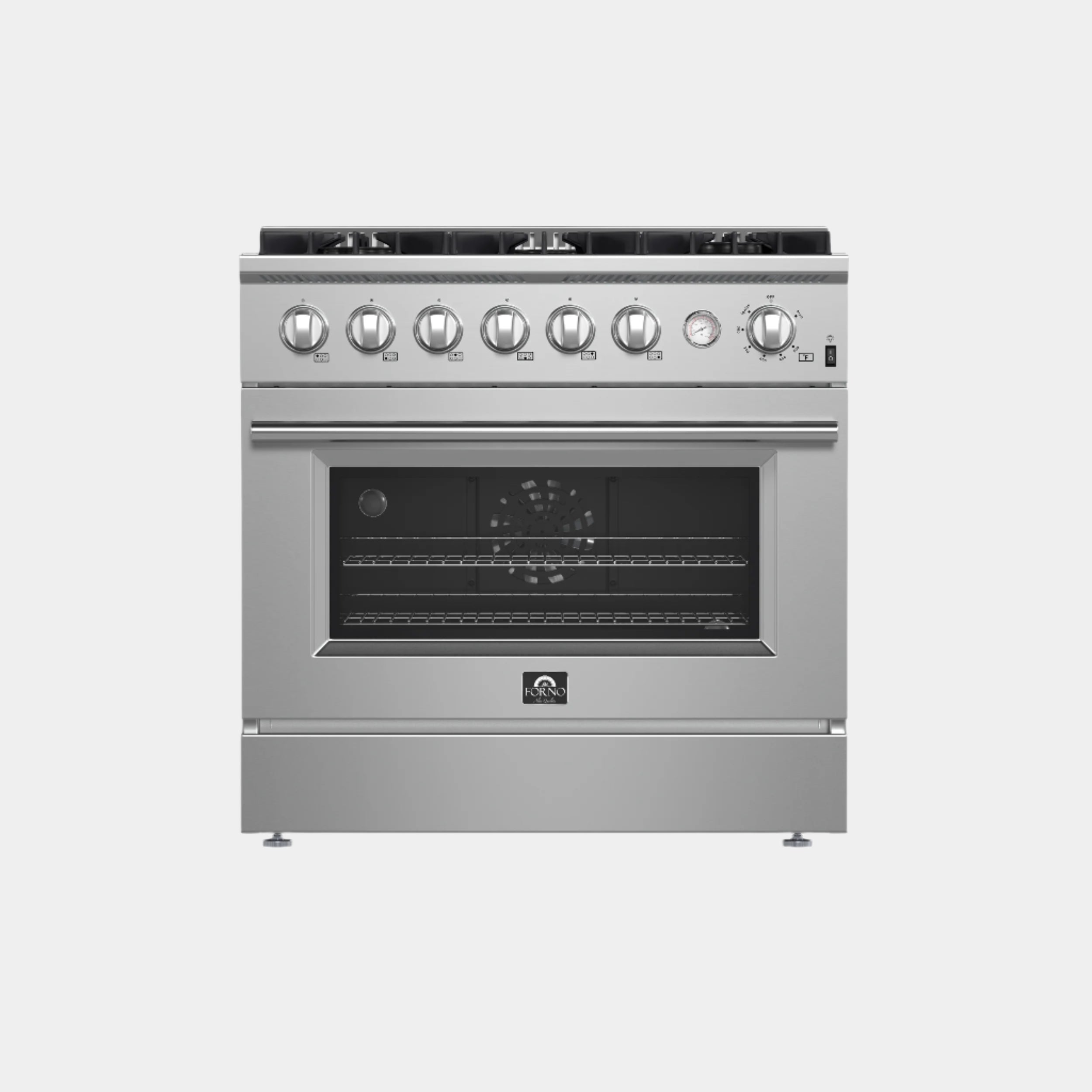 Marco 36-Inch Gas Range Stainless Steel, 6 Burners 67,000 BTU, 5.36 cu.ft. Convection Oven