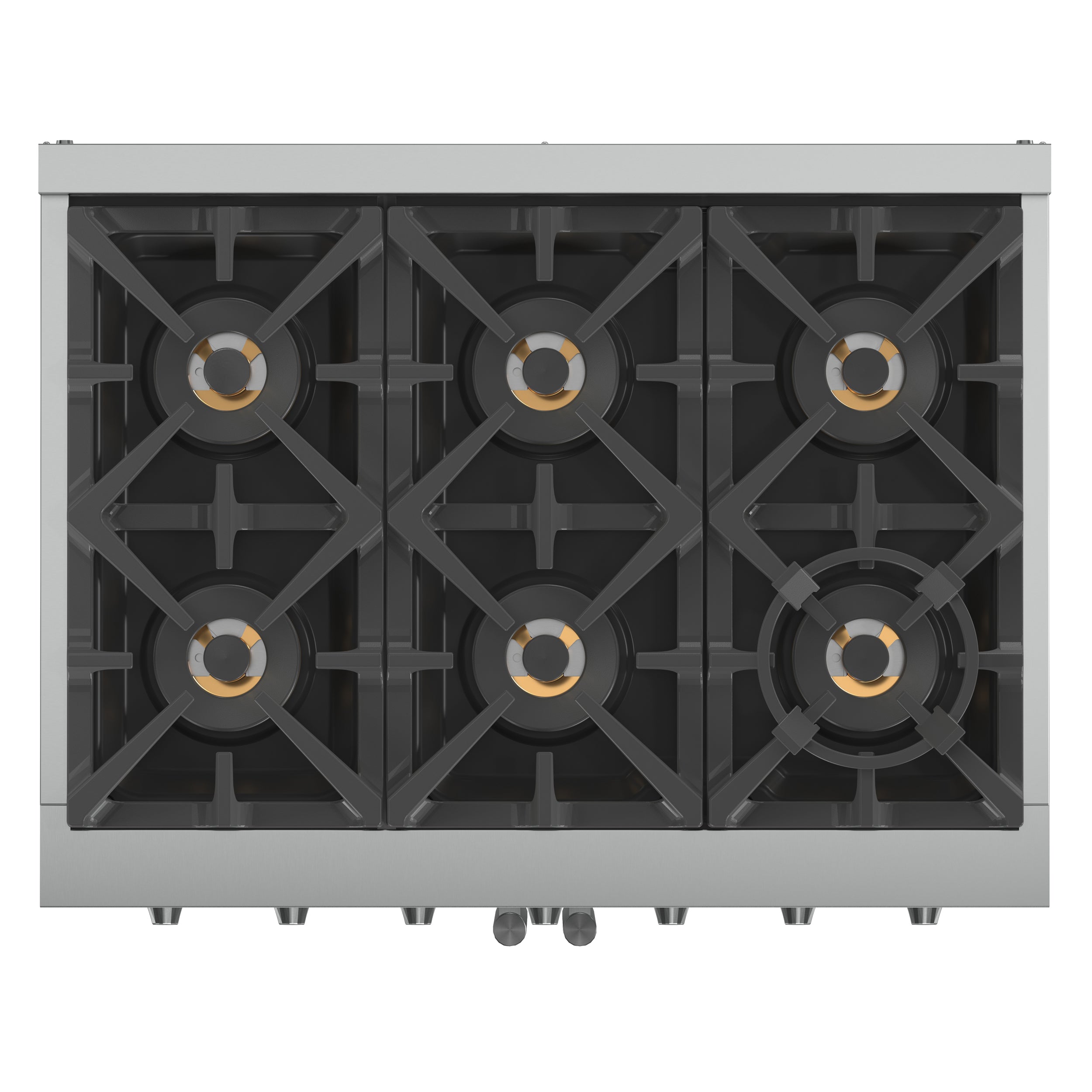 Forno Capriasca 36-Inch Freestanding French Door Gas Range, 6 Burners, Convection Oven, Energy Efficient