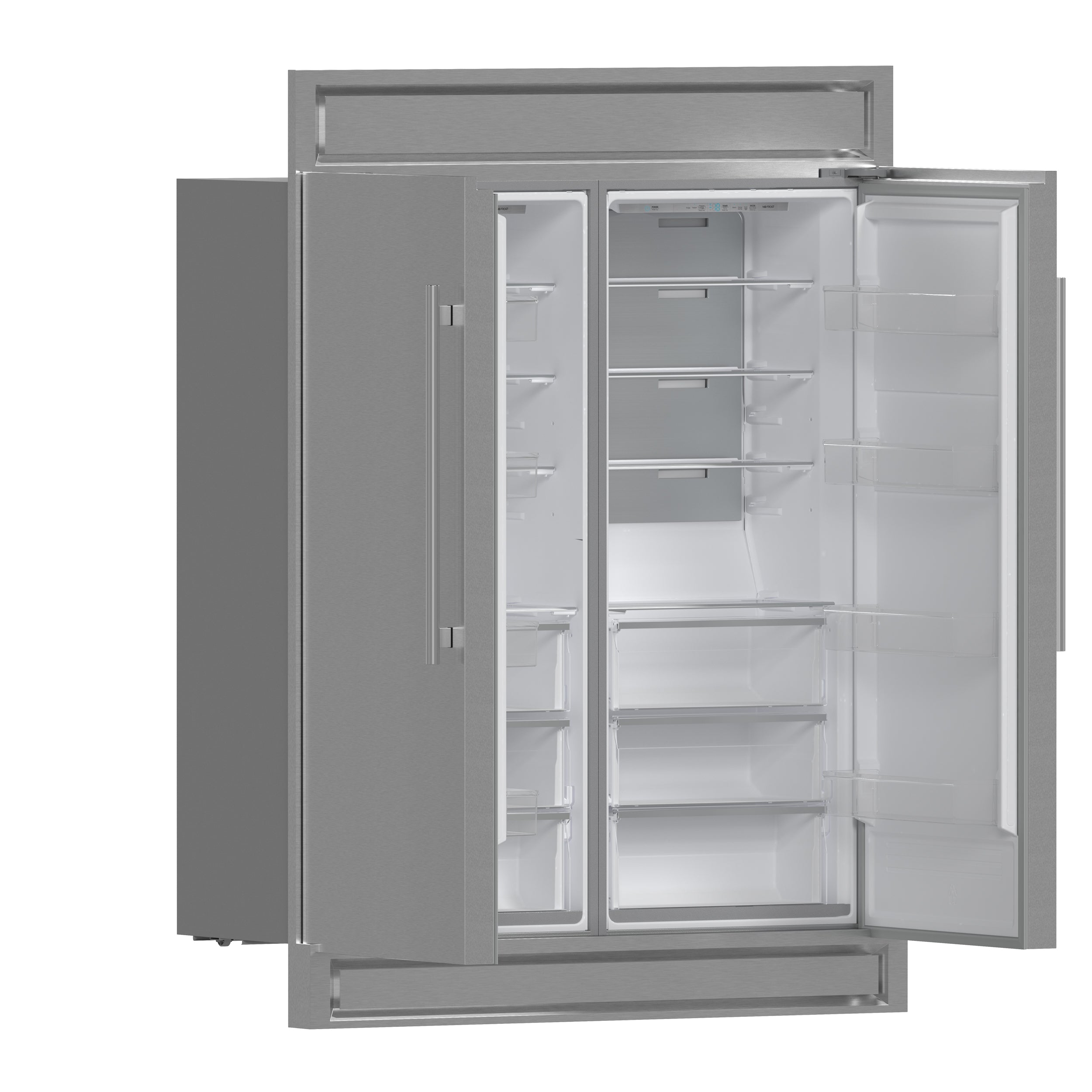 Forno Maderno 60 in. 27.2 cu.ft. Stainless Steel Built-In Convertible Refrigerator/Freezer with Modern Trim Kit | FFFFD1722-60S