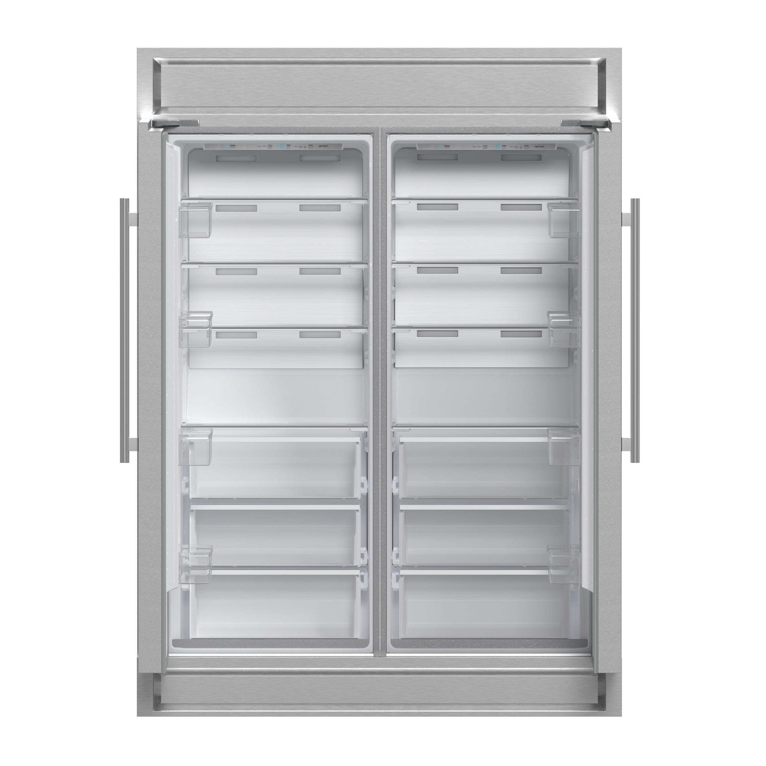 Forno Maderno 60 in. 27.2 cu.ft. Stainless Steel Built-In Convertible Refrigerator/Freezer with Modern Trim Kit | FFFFD1722-60S