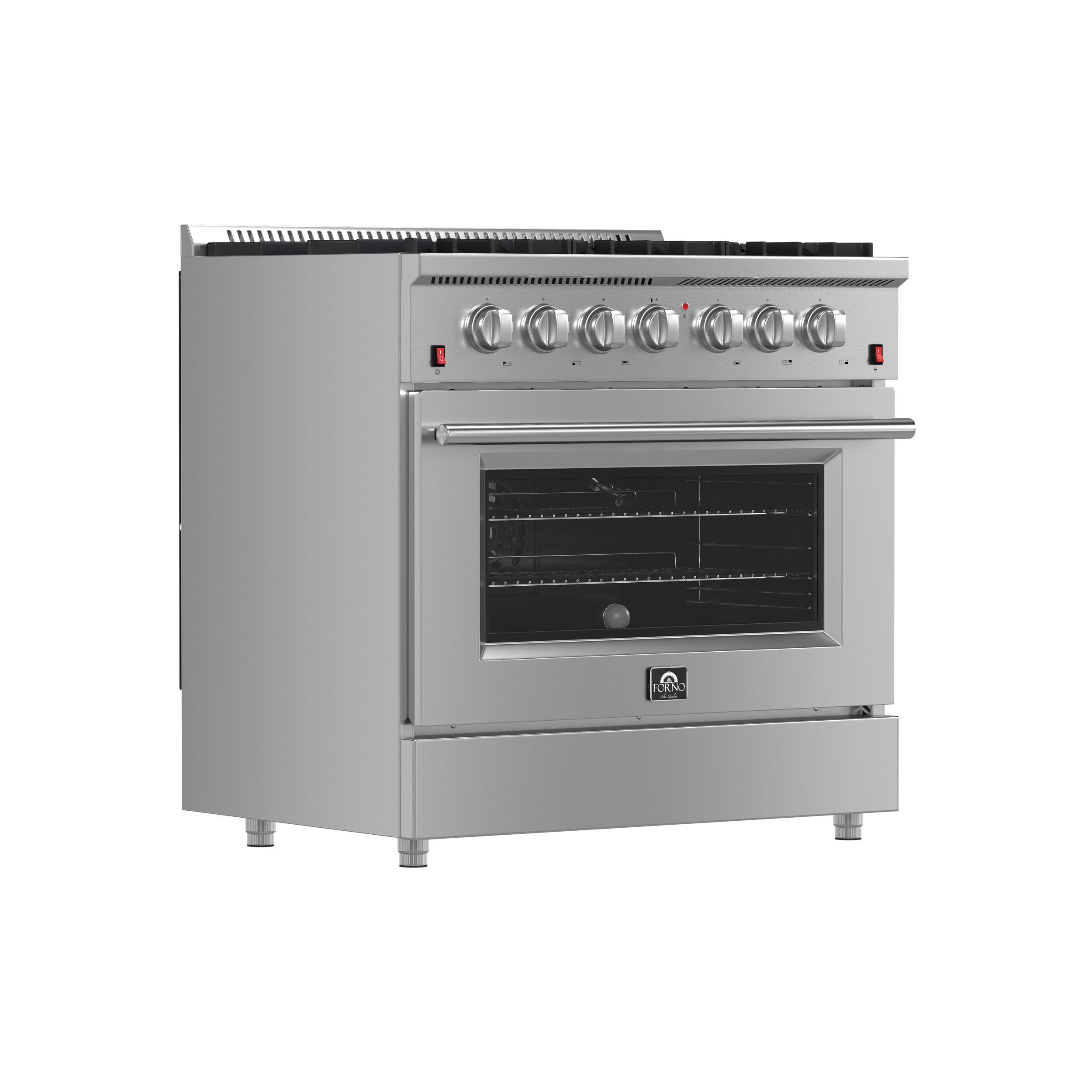 Forno Galiano 36 in. 5.26 cu. ft. 6-Burner Stainless Steel Gas Range | FFSGS6244-48