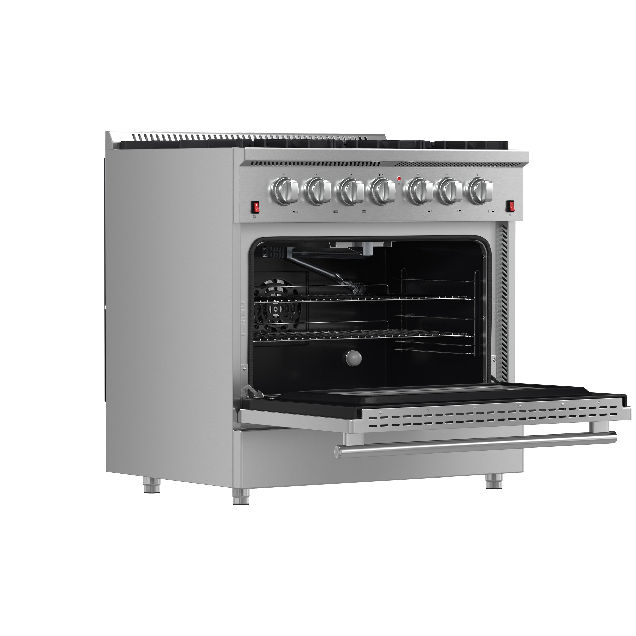 Forno Galiano 36 in. 5.26 cu. ft. 6-Burner Stainless Steel Gas Range | FFSGS6244-48