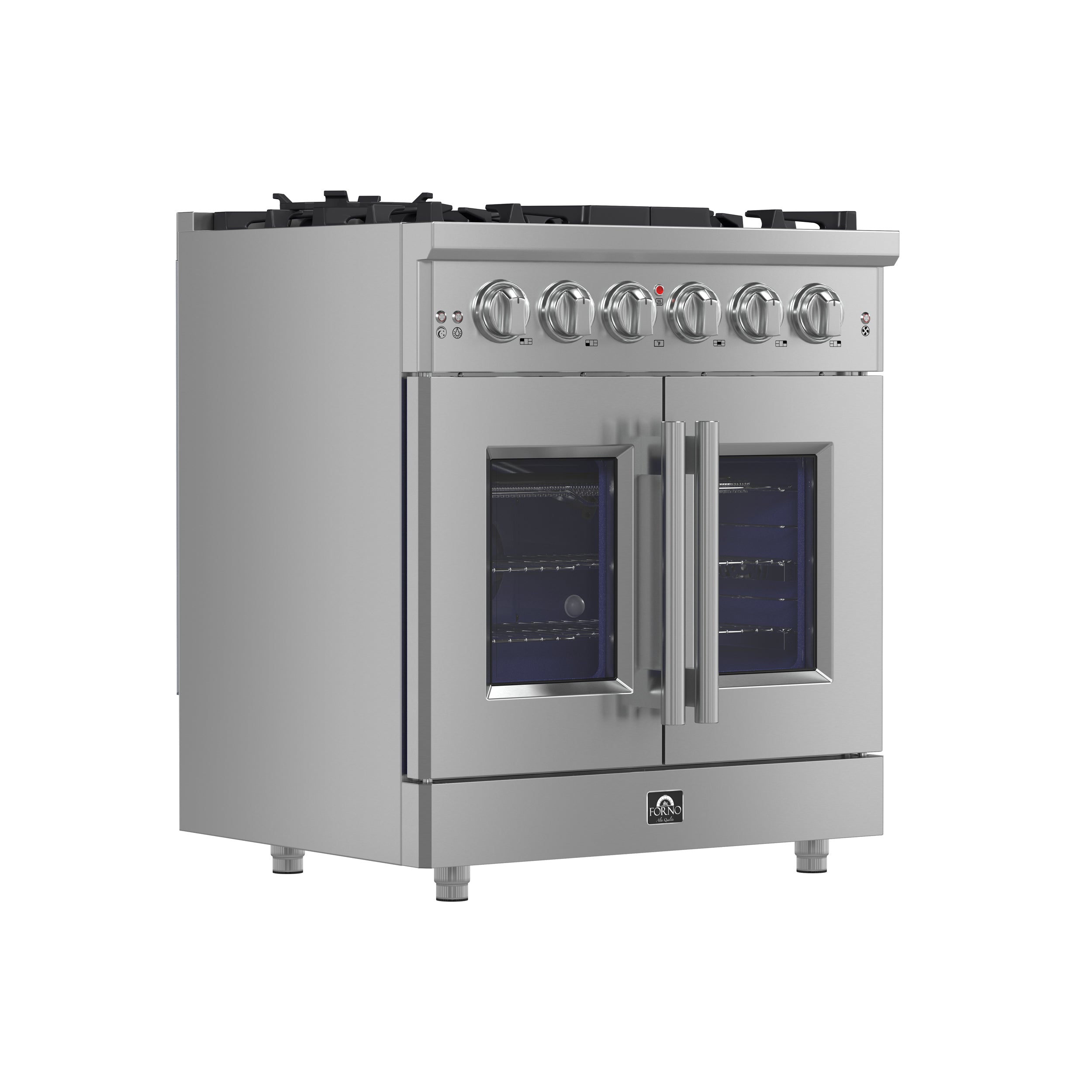 Forno Massimo 30 in. 4.32 cu. ft. 5-Burner Stainless Steel French Door Gas Range | FFSGS6439-30