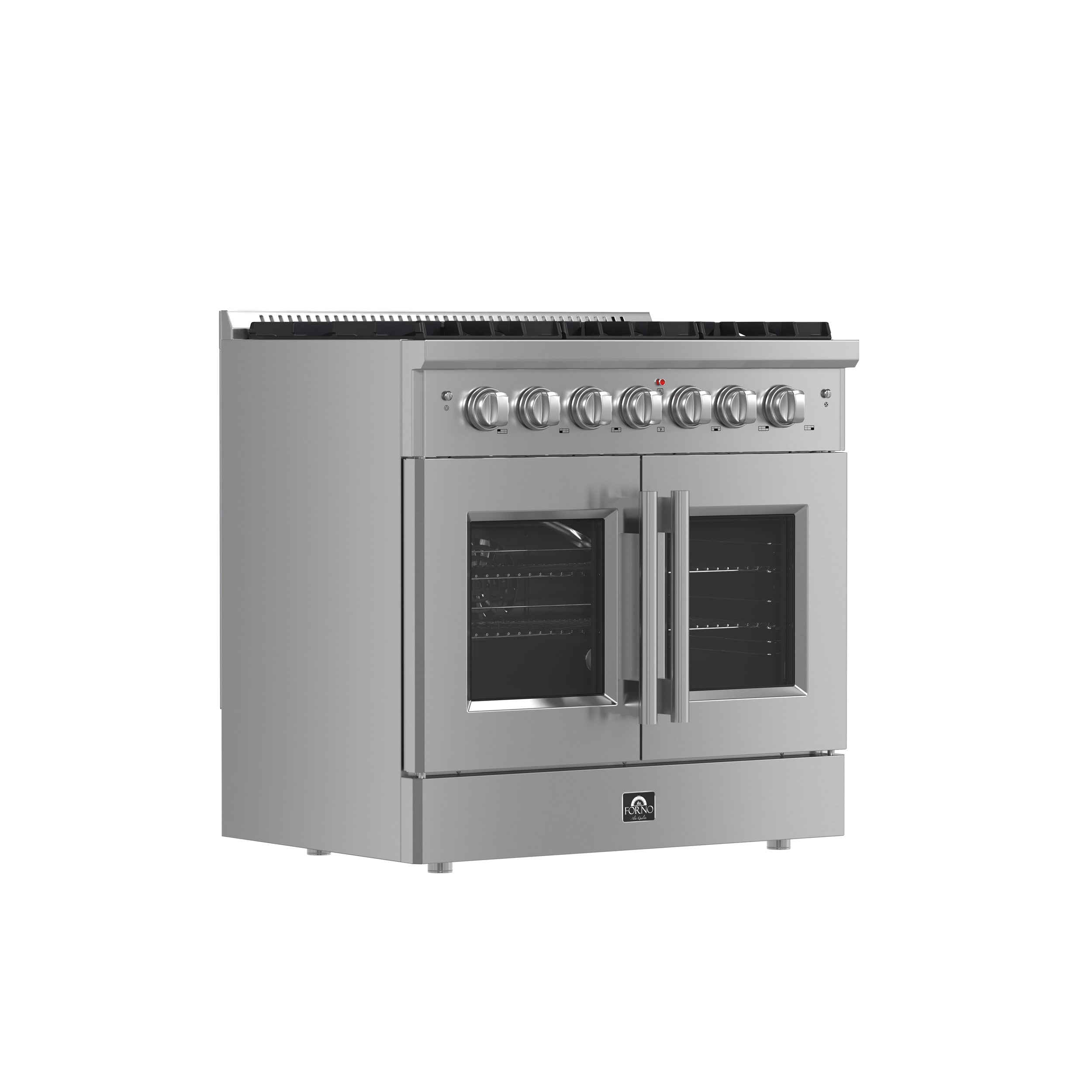 Forno Galiano 36 in. 5.26 cu. ft. 6-Burner Stainless Steel French Door Gas Range | FFSGS6444-36