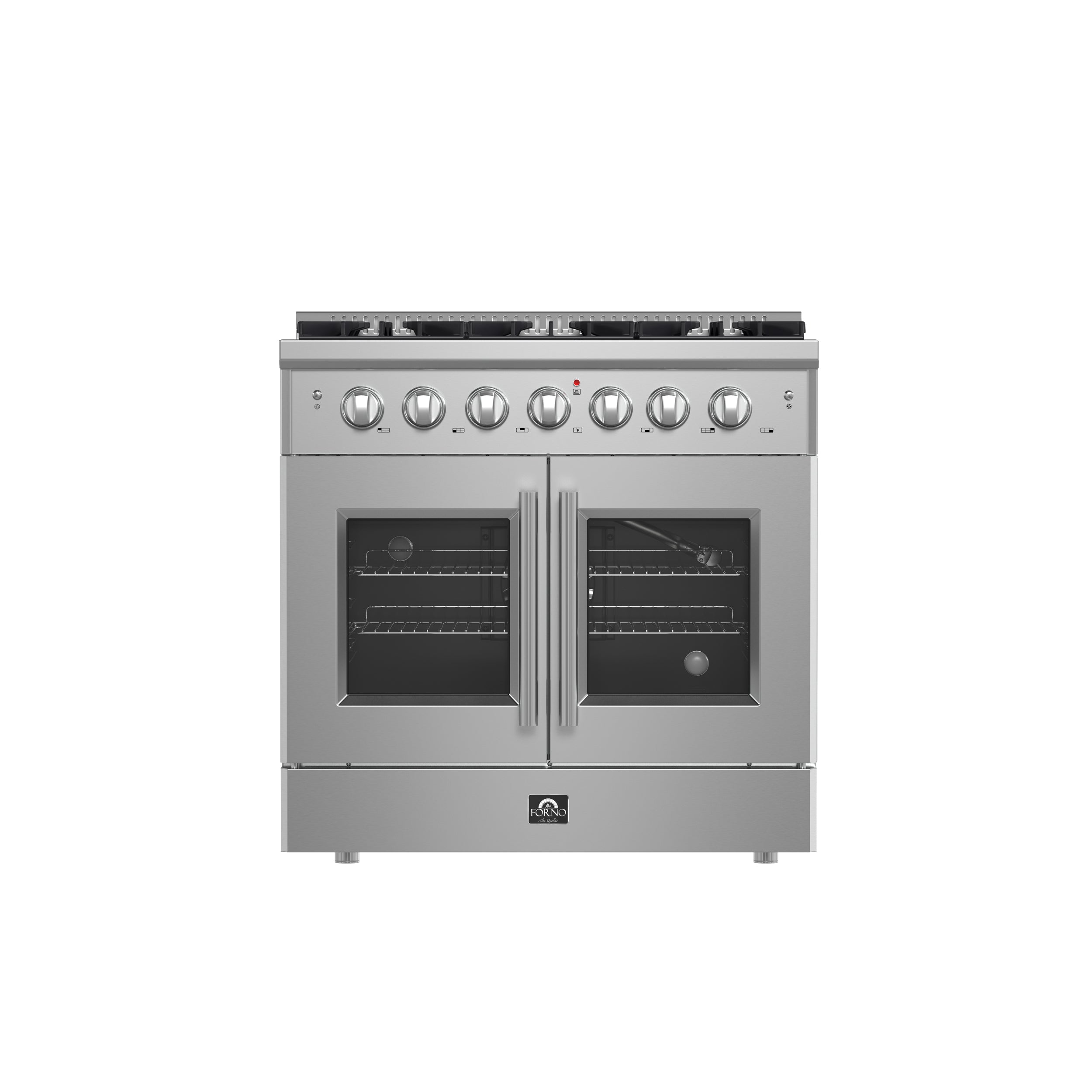 Forno Galiano 36 in. 5.26 cu. ft. 6-Burner Stainless Steel French Door Gas Range | FFSGS6444-36