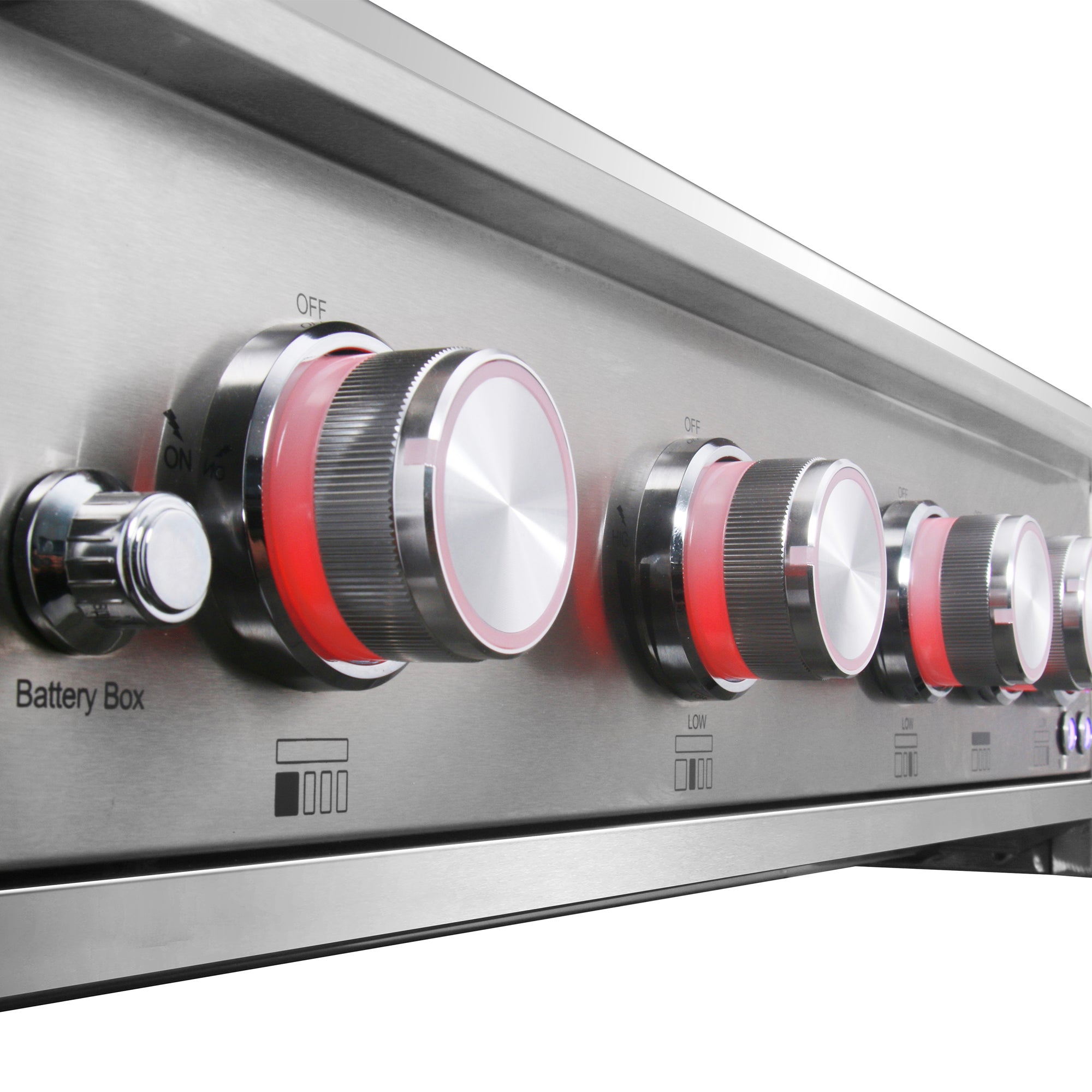 Cosmo 32 in. 5-Burner Stainless Steel Propane Gas Grill with Rotisserie and LED Knobs | COS-BGGN325K