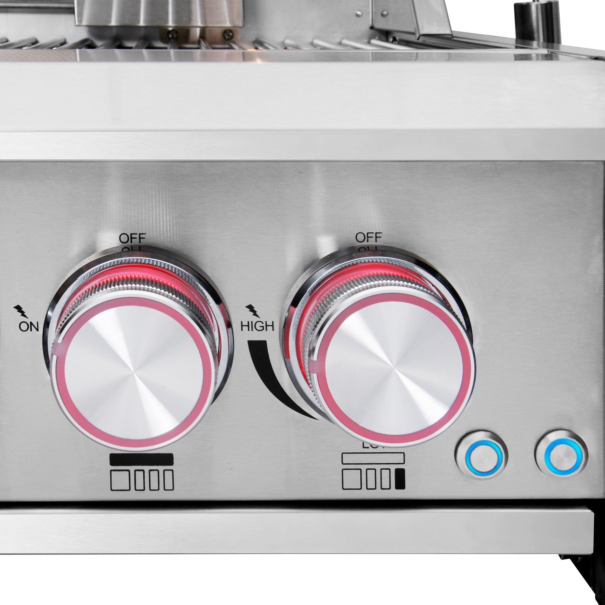 Cosmo 32 in. 5-Burner Stainless Steel Propane Gas Grill with Rotisserie and LED Knobs | COS-BGGN325K