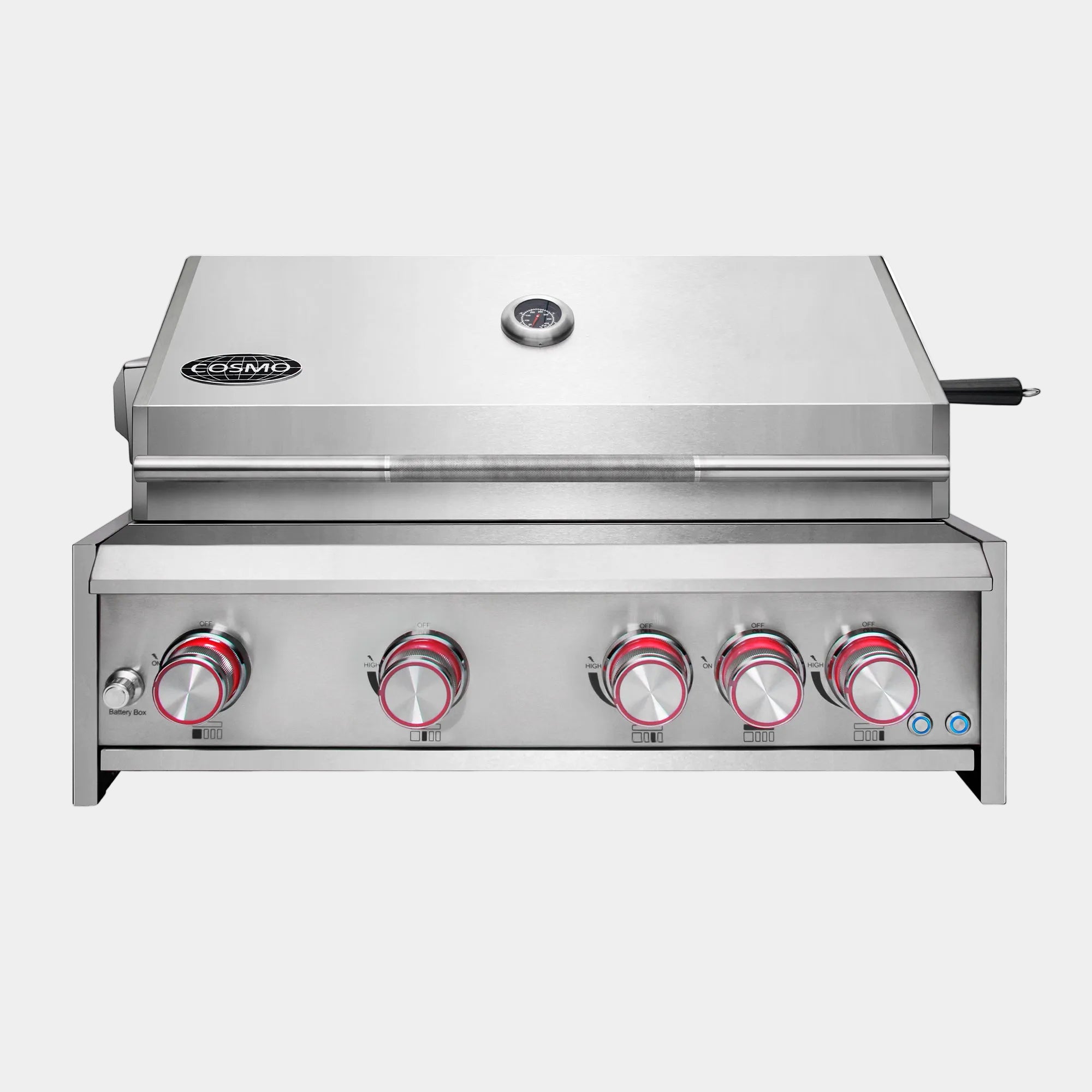 Cosmo 32 in. 5-Burner Stainless Steel Propane Gas Grill with Rotisserie and LED Knobs | COS-BGGN325K